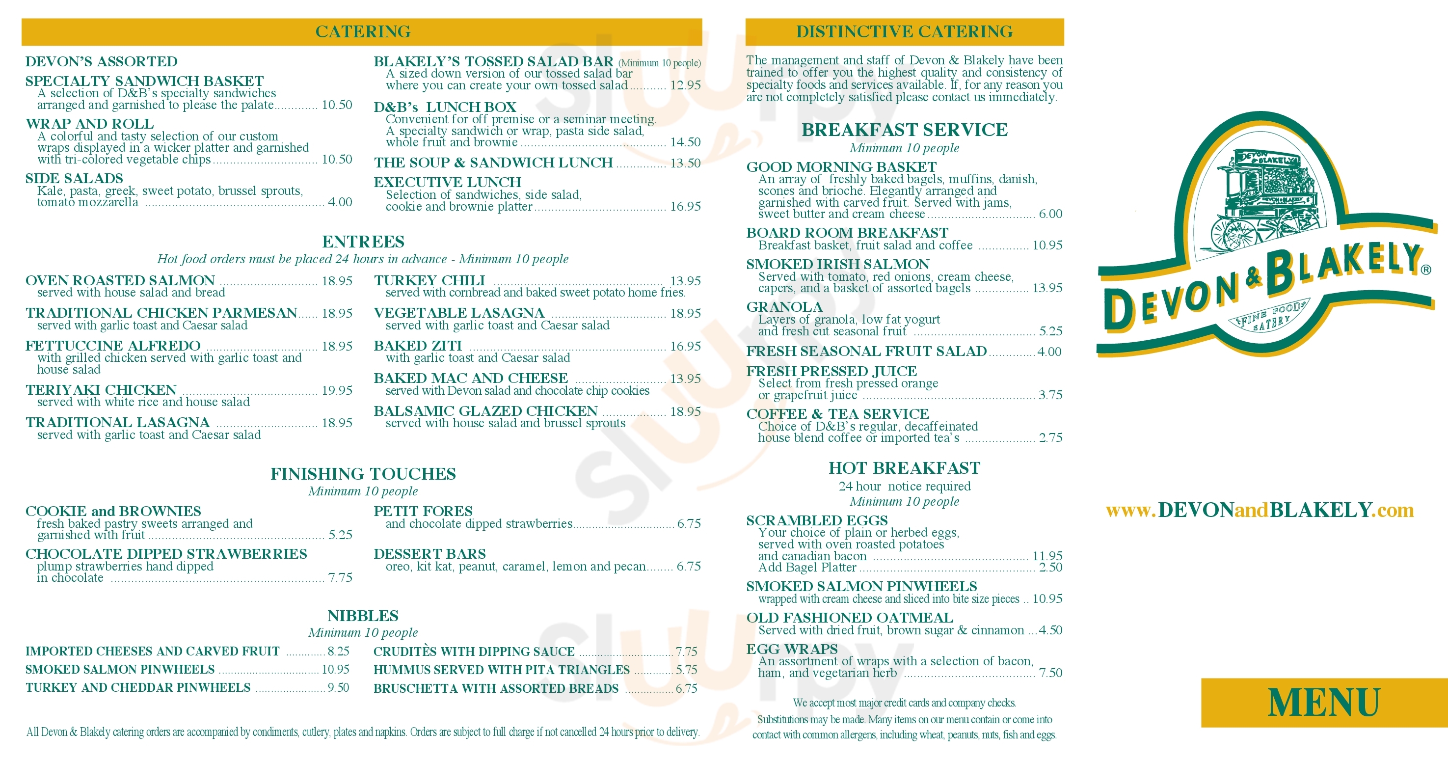 Main Menu - Devon & Blakely