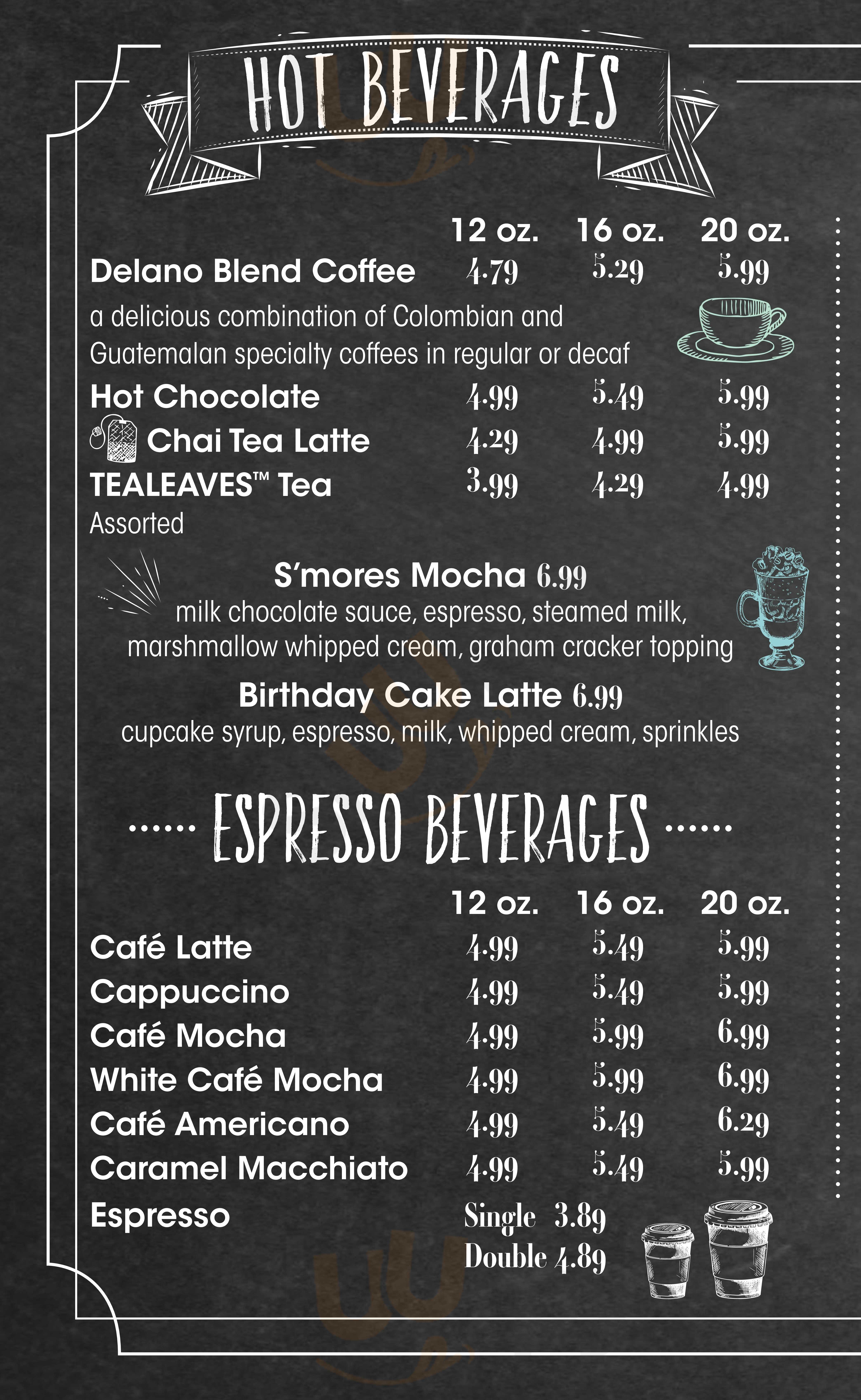 Main Menu - 3940 Coffee & Tea