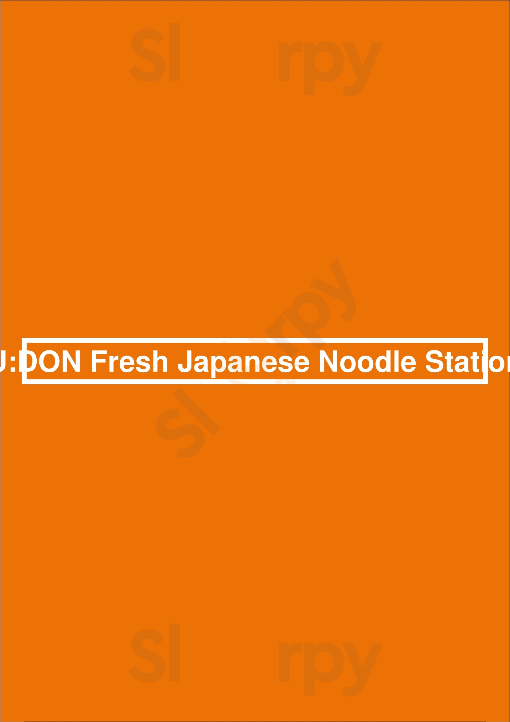 U:don Fresh Japanese Noodle Station Seattle Menu - 1