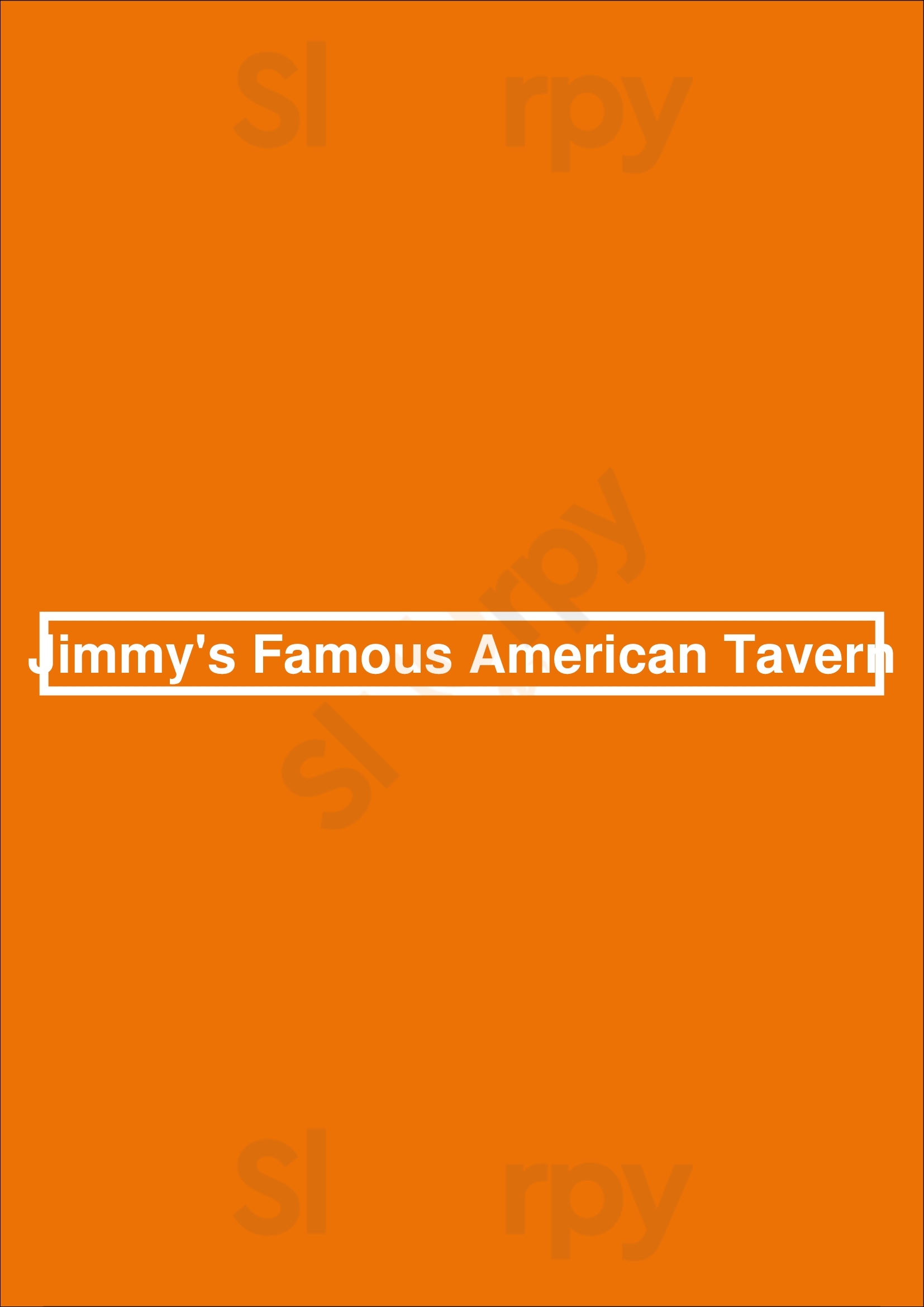 Jimmy's Famous American Tavern Los Angeles Menu - 1