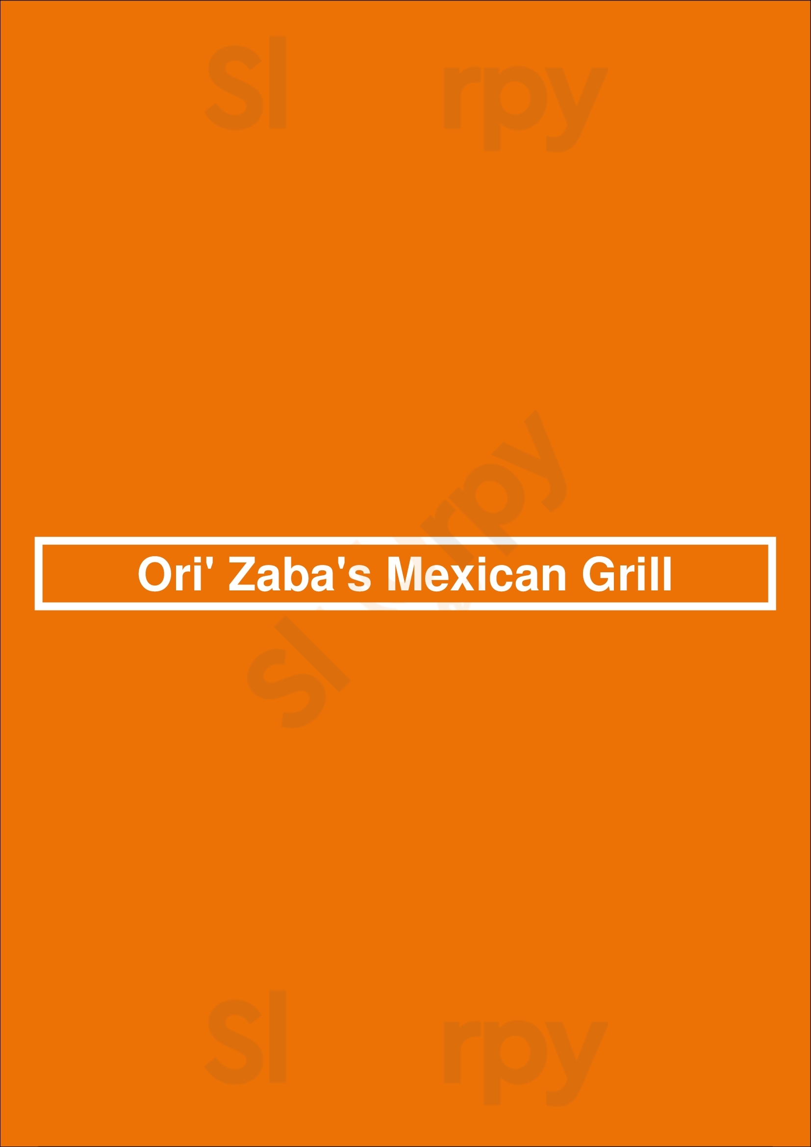 Ori' Zaba's Scratch Mexican Grill Las Vegas Menu - 1