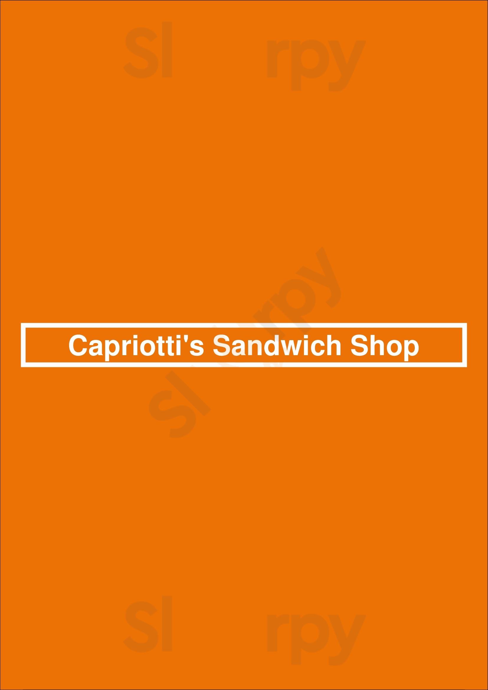 Main Menu - Capriotti's Sandwich Shop
