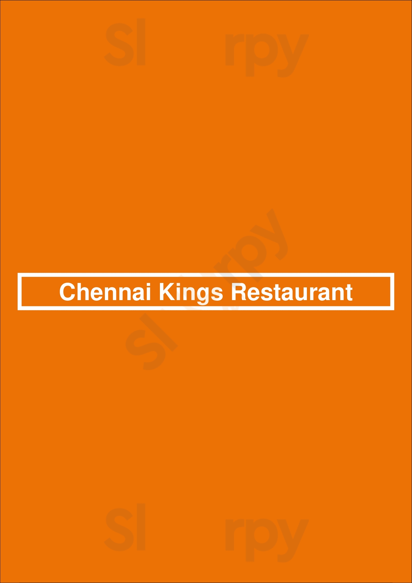 Chennai Kings Restaurant San Francisco Menu - 1