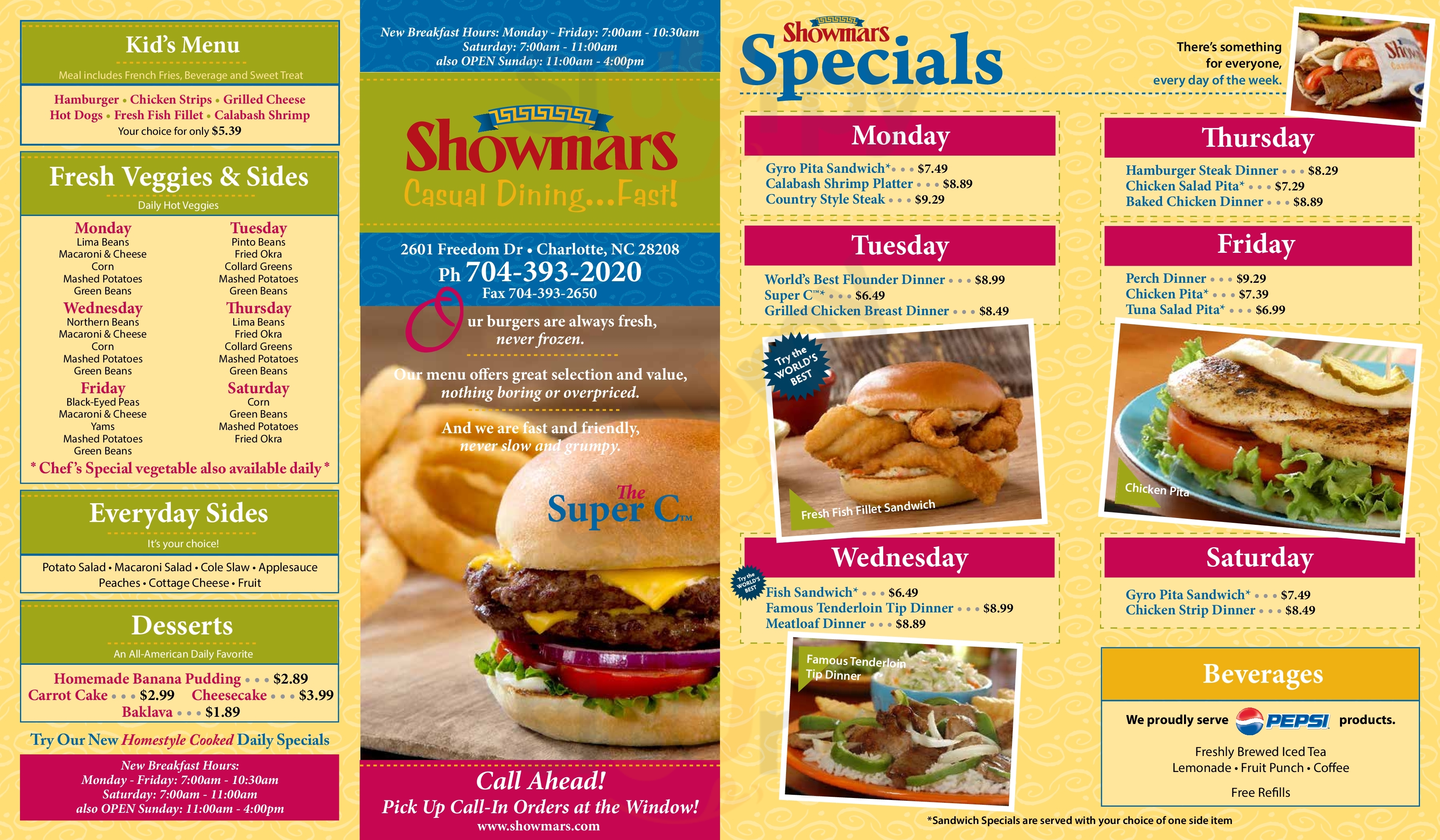 Showmars Charlotte Menu - 1