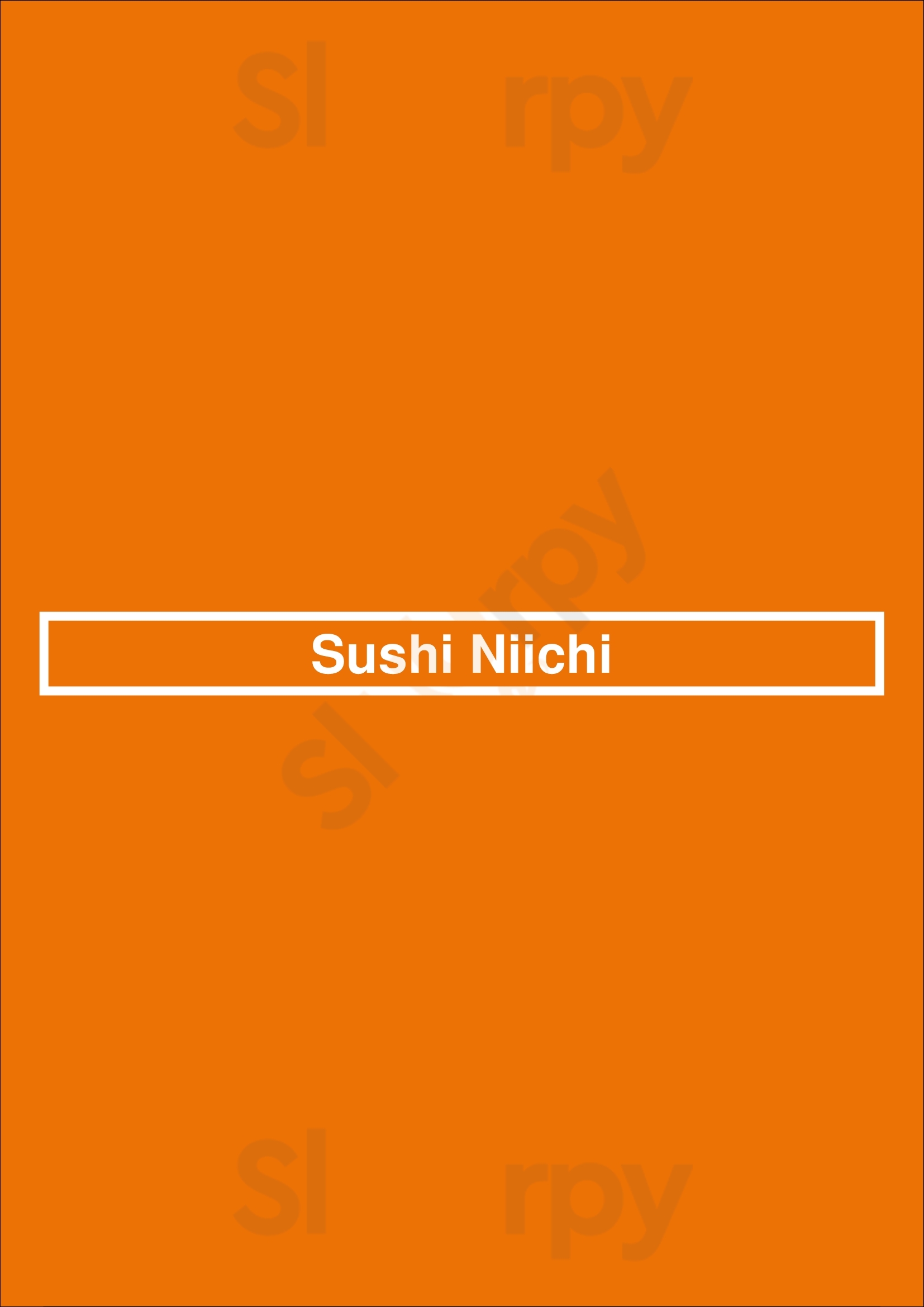 Sushi Niichi Austin Menu - 1