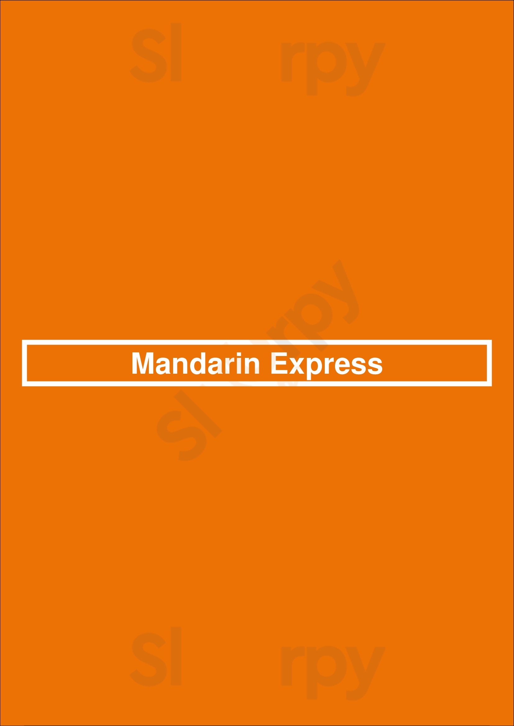 Main Menu - Mandarin Express