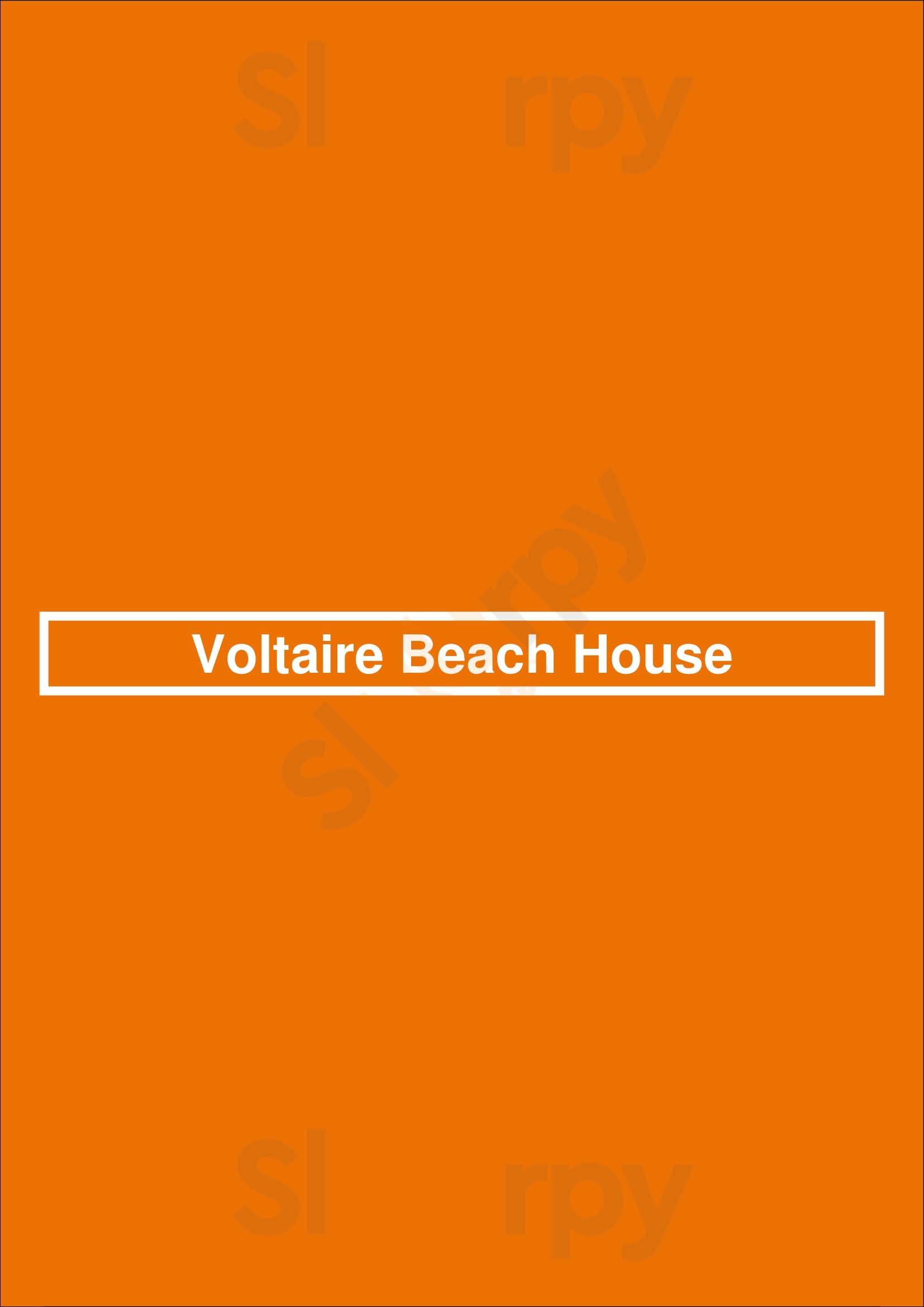 Main Menu - Voltaire Beach House