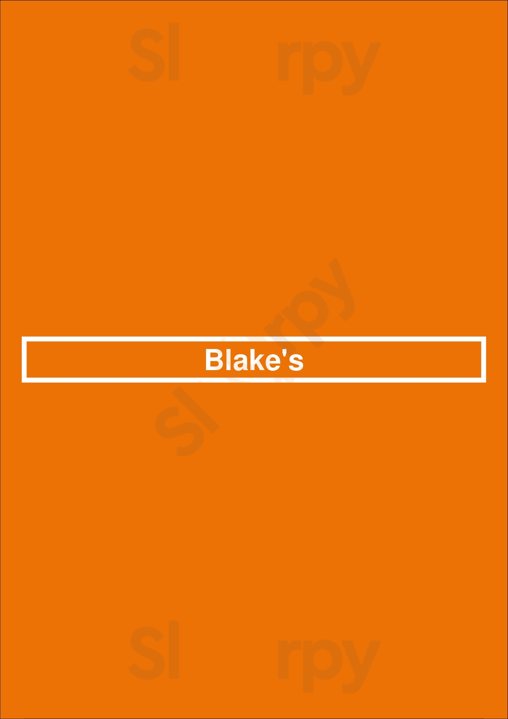 Blake's Boston Menu - 1