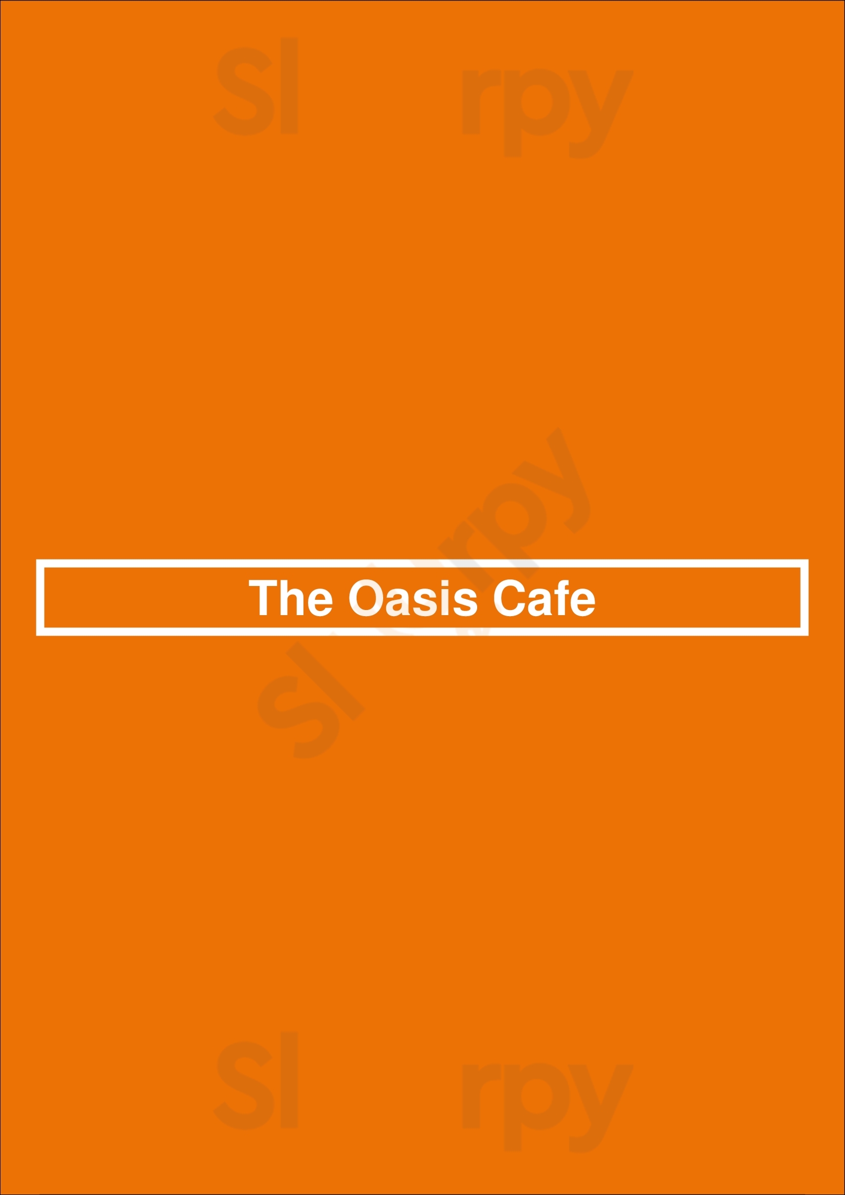 The Oasis Cafe San Jose Menu - 1