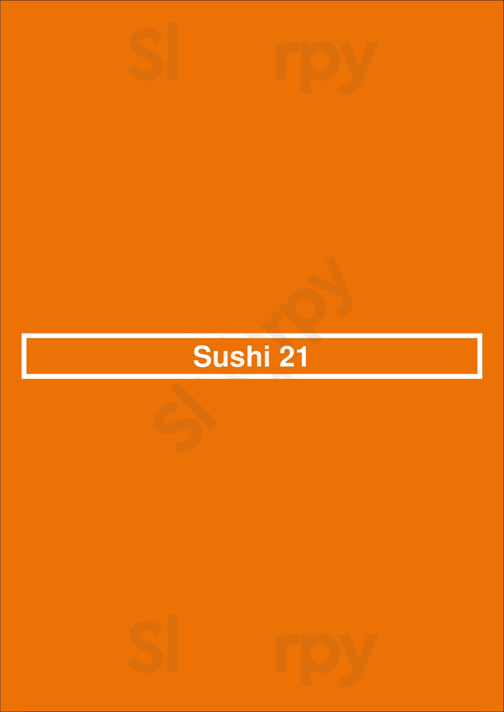 Sushi 21 Los Angeles Menu - 1