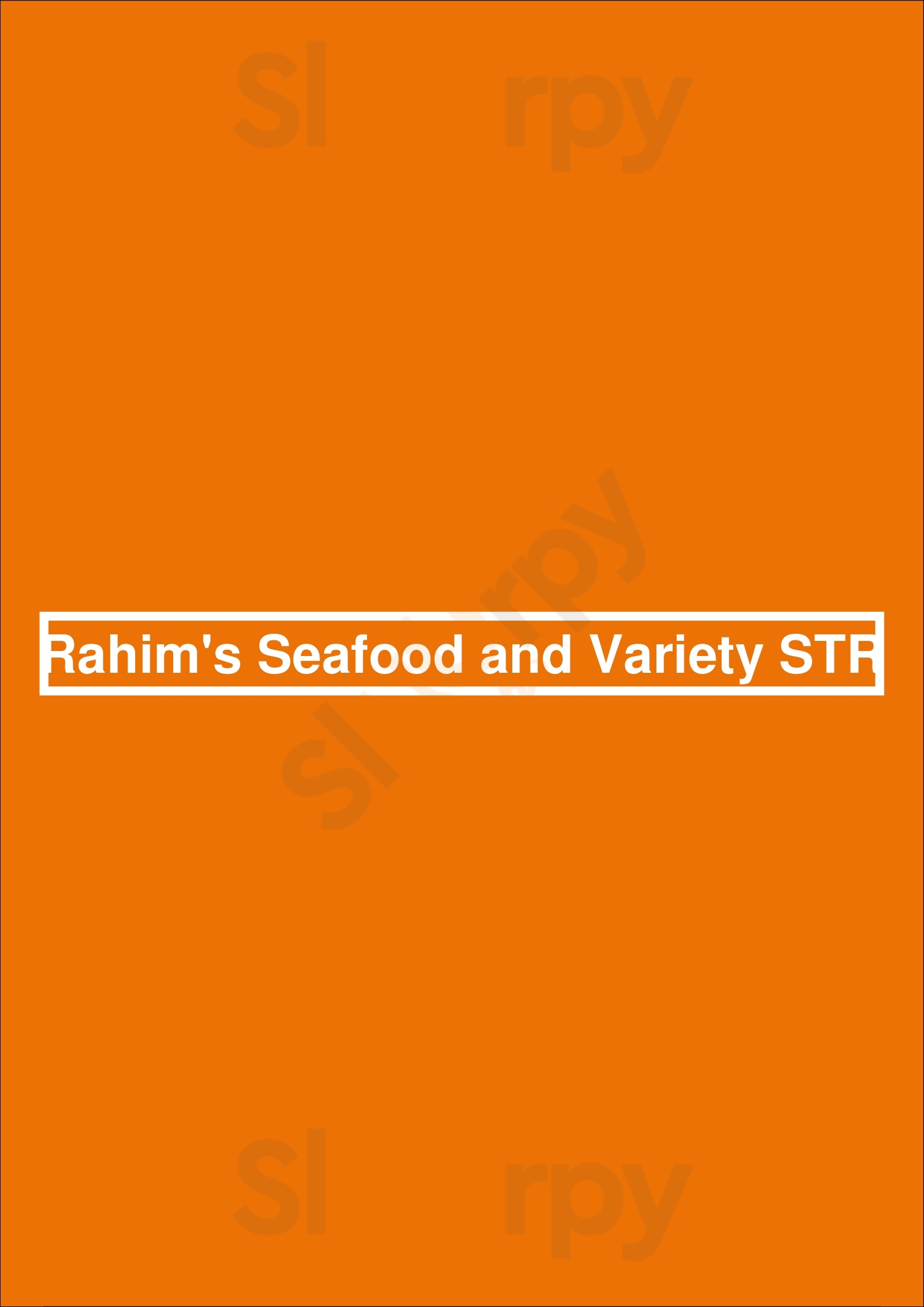 Rahim's Seafood And Variety Str Atlanta Menu - 1