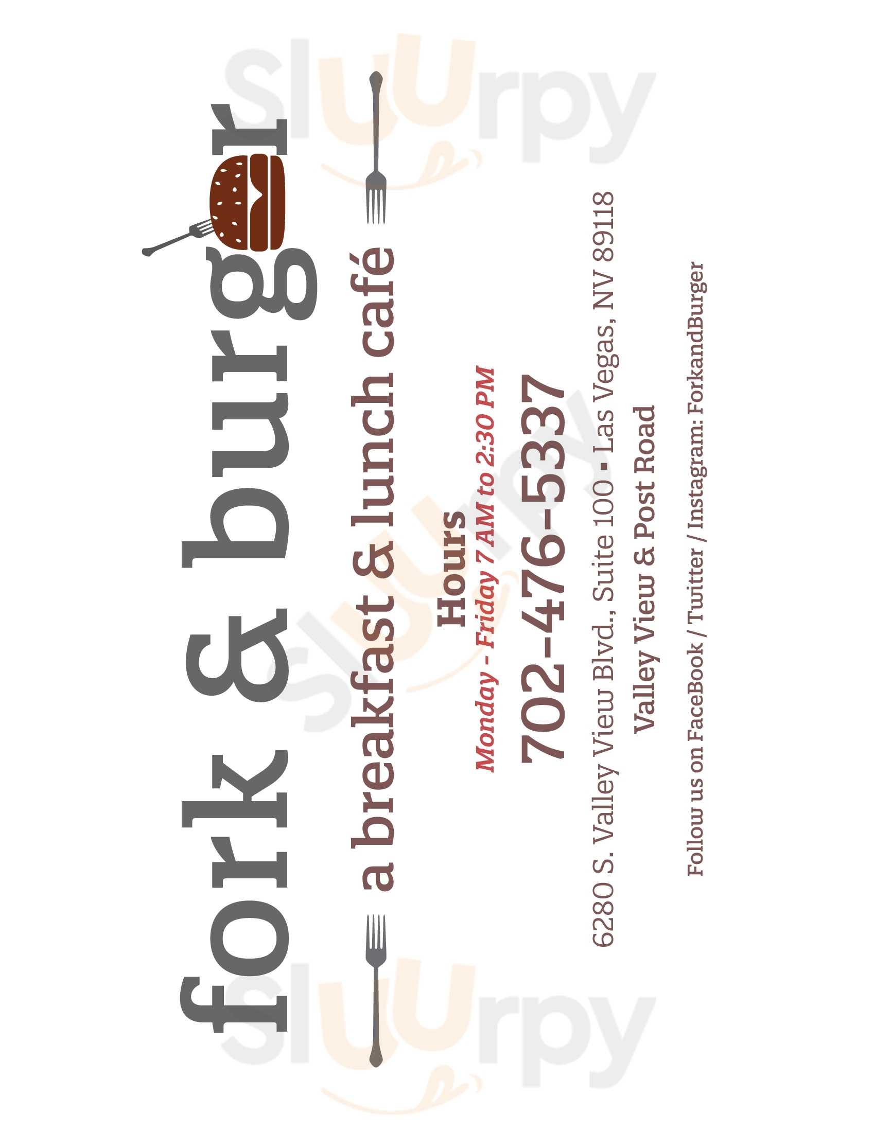 Main Menu - Fork & Burger