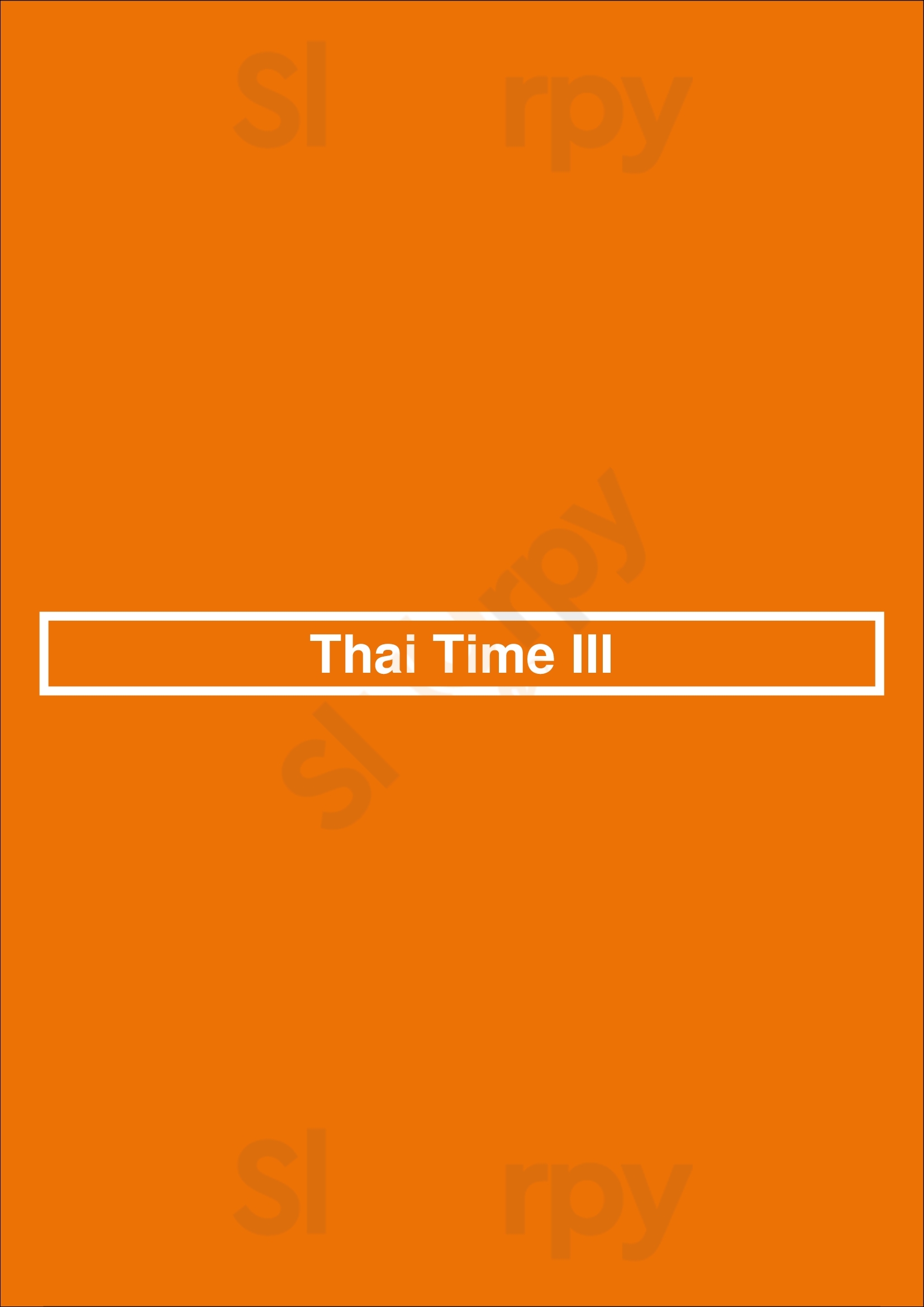 Main Menu - Thai Time Iii