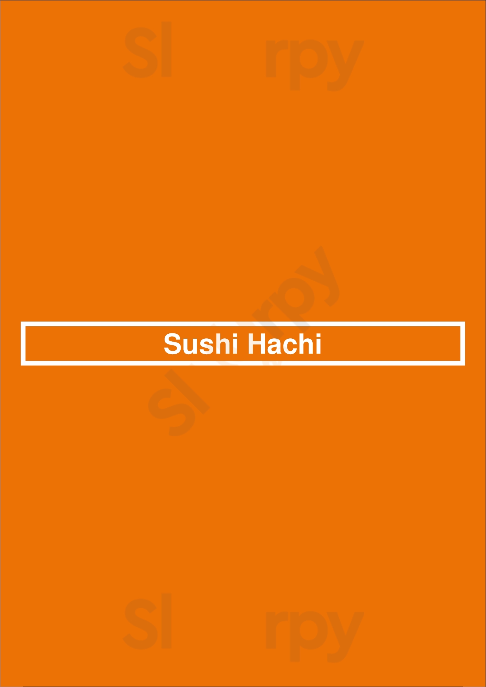 Sushi Hachi Washington DC Menu - 1