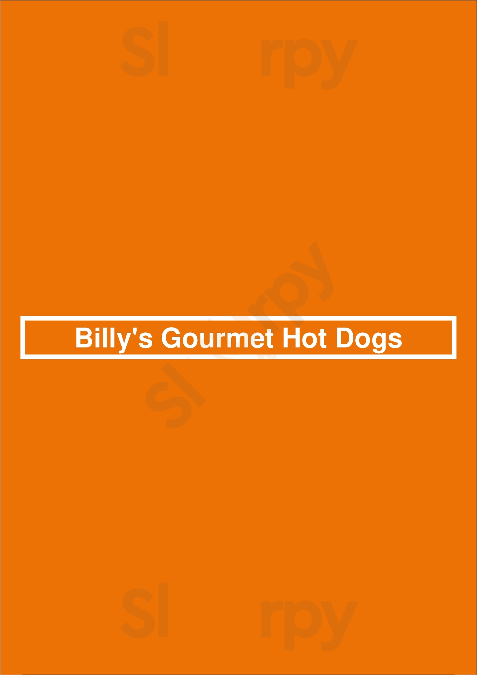 Billy's Gourmet Hot Dogs Denver Menu - 1