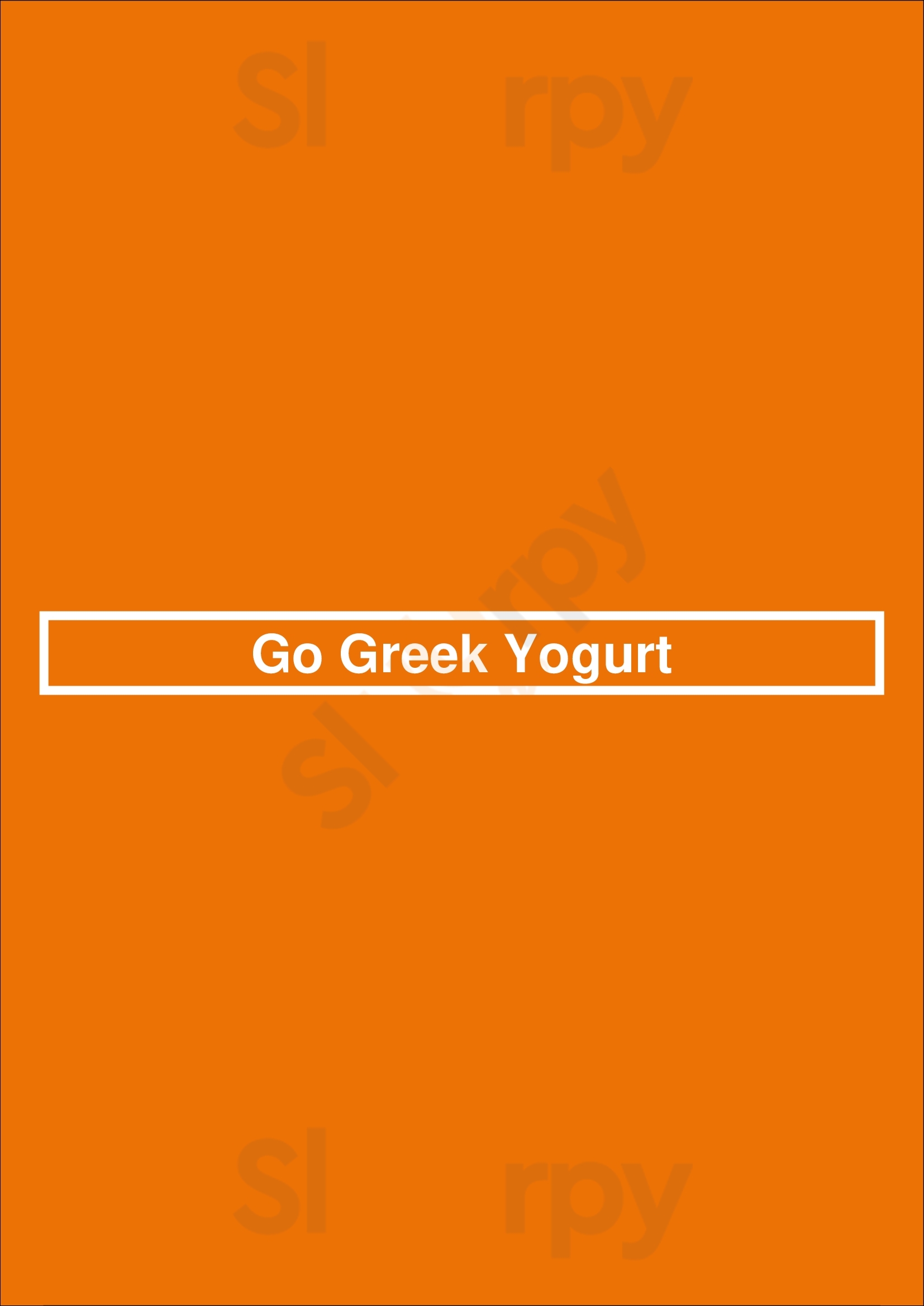 Go Greek Yogurt Los Angeles Menu - 1