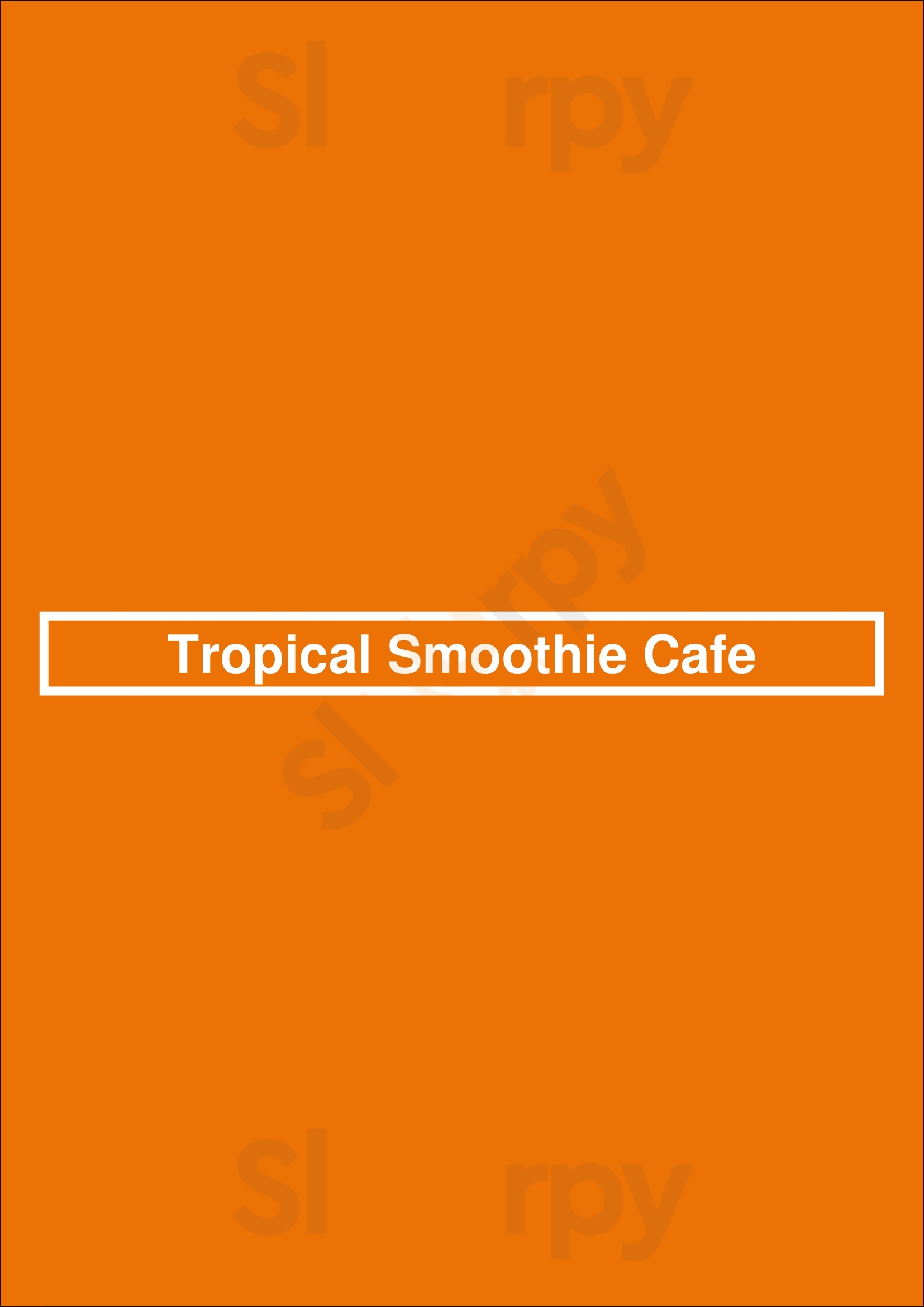 Main Menu - Tropical Smoothie Cafe