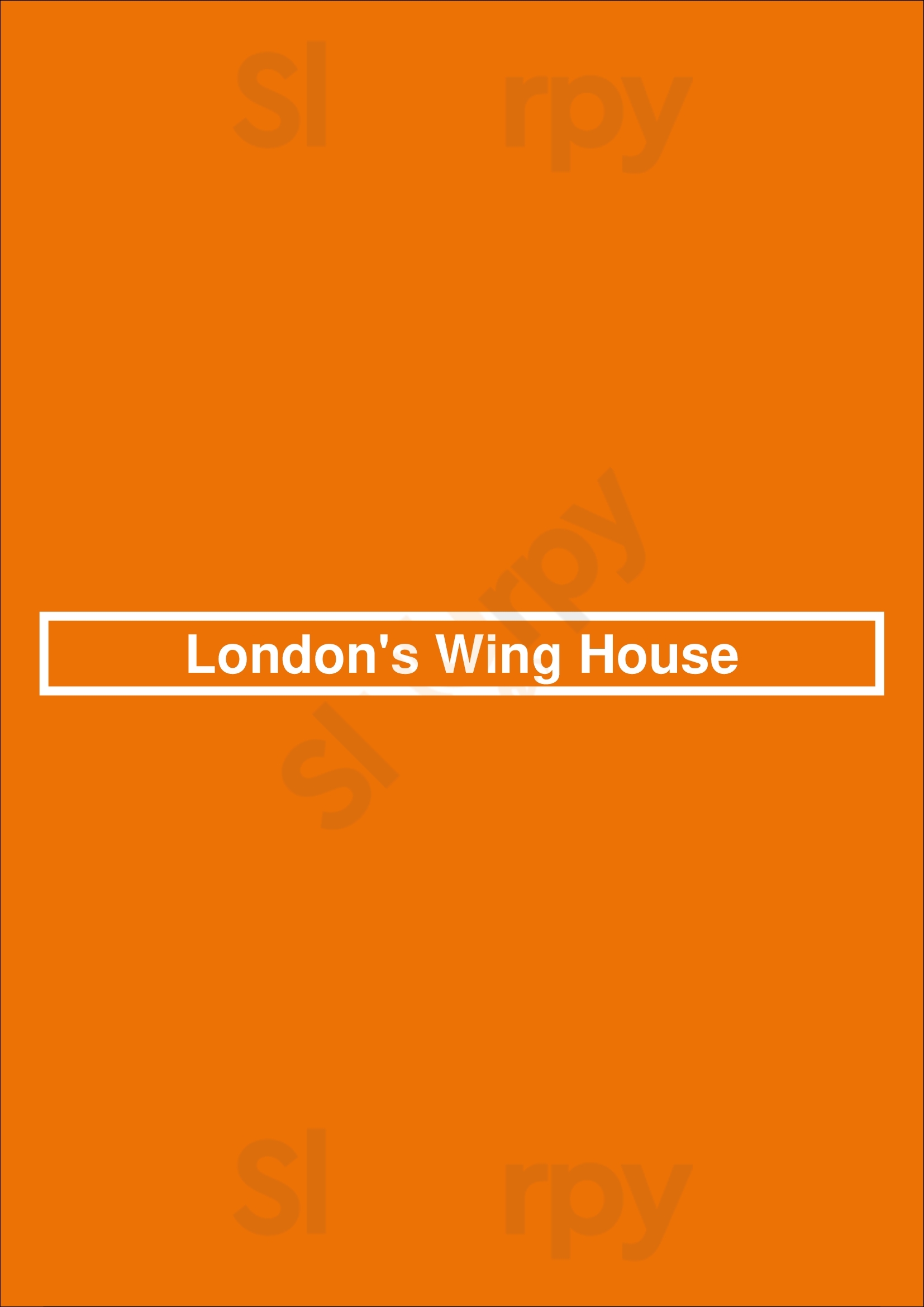 Main Menu - London's Wing House