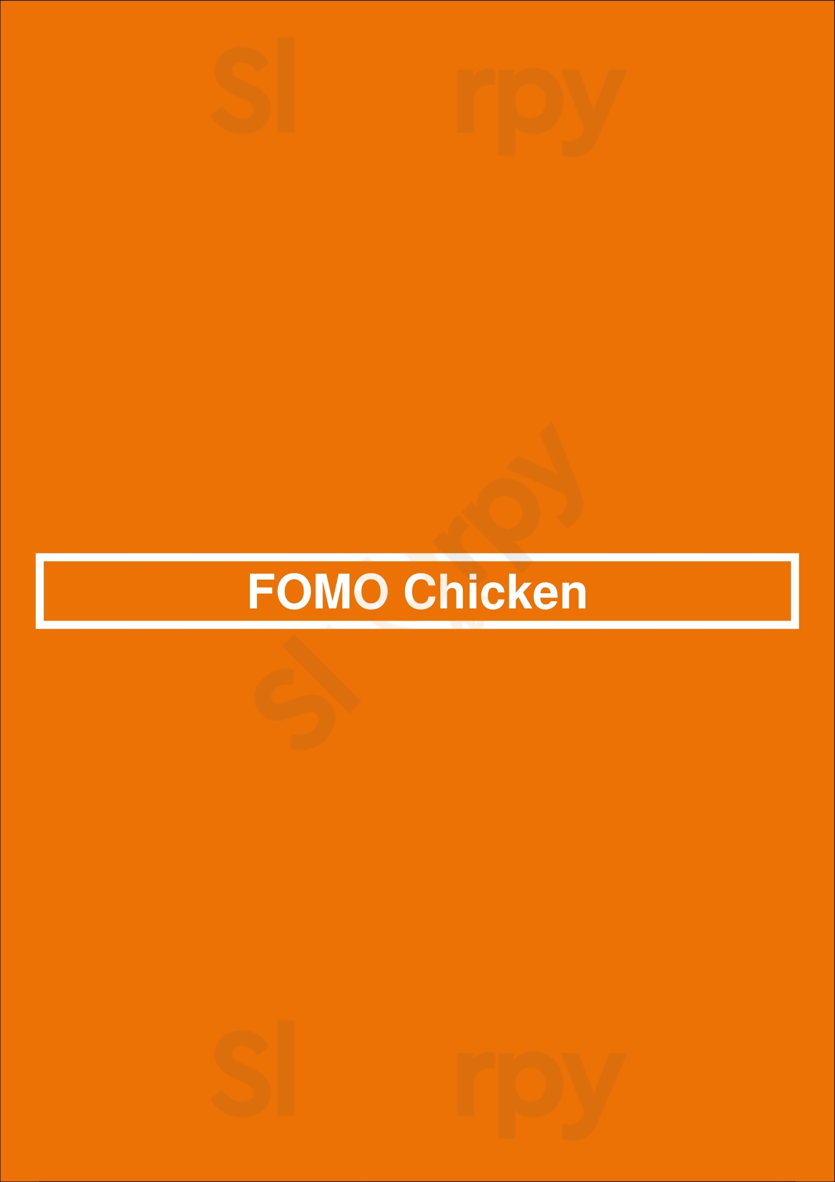 Fomo Chicken Portland Menu - 1