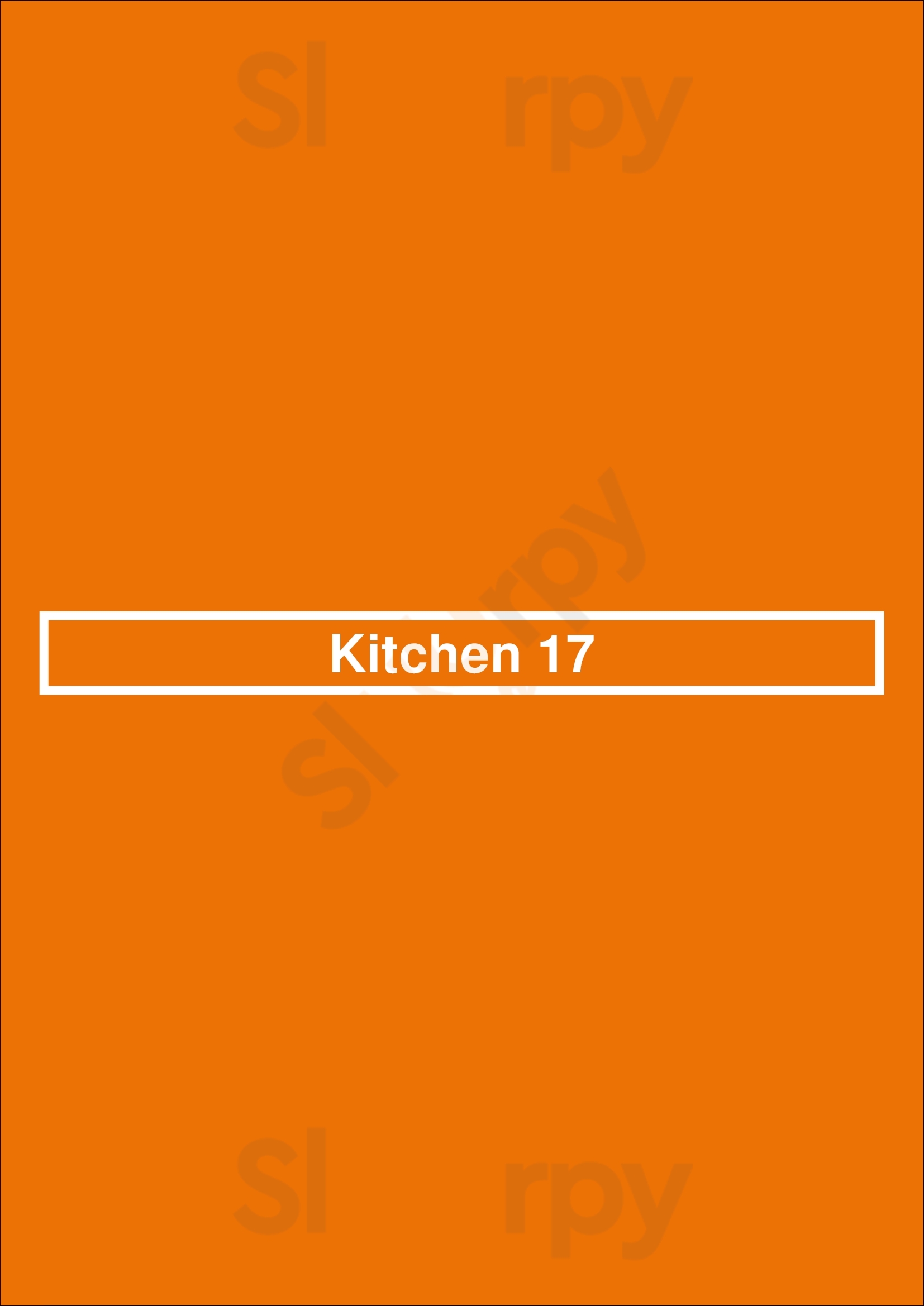 Kitchen 17 Chicago Menu - 1