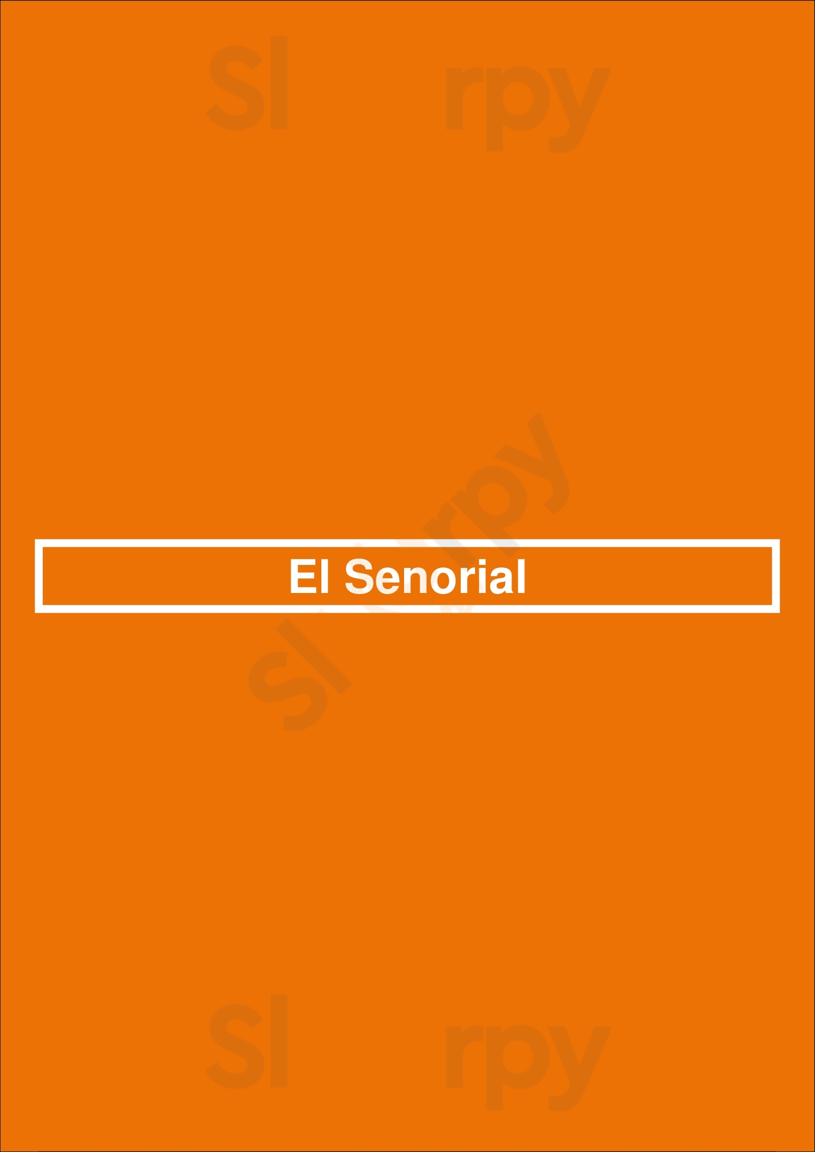 El Senorial Miami Menu - 1