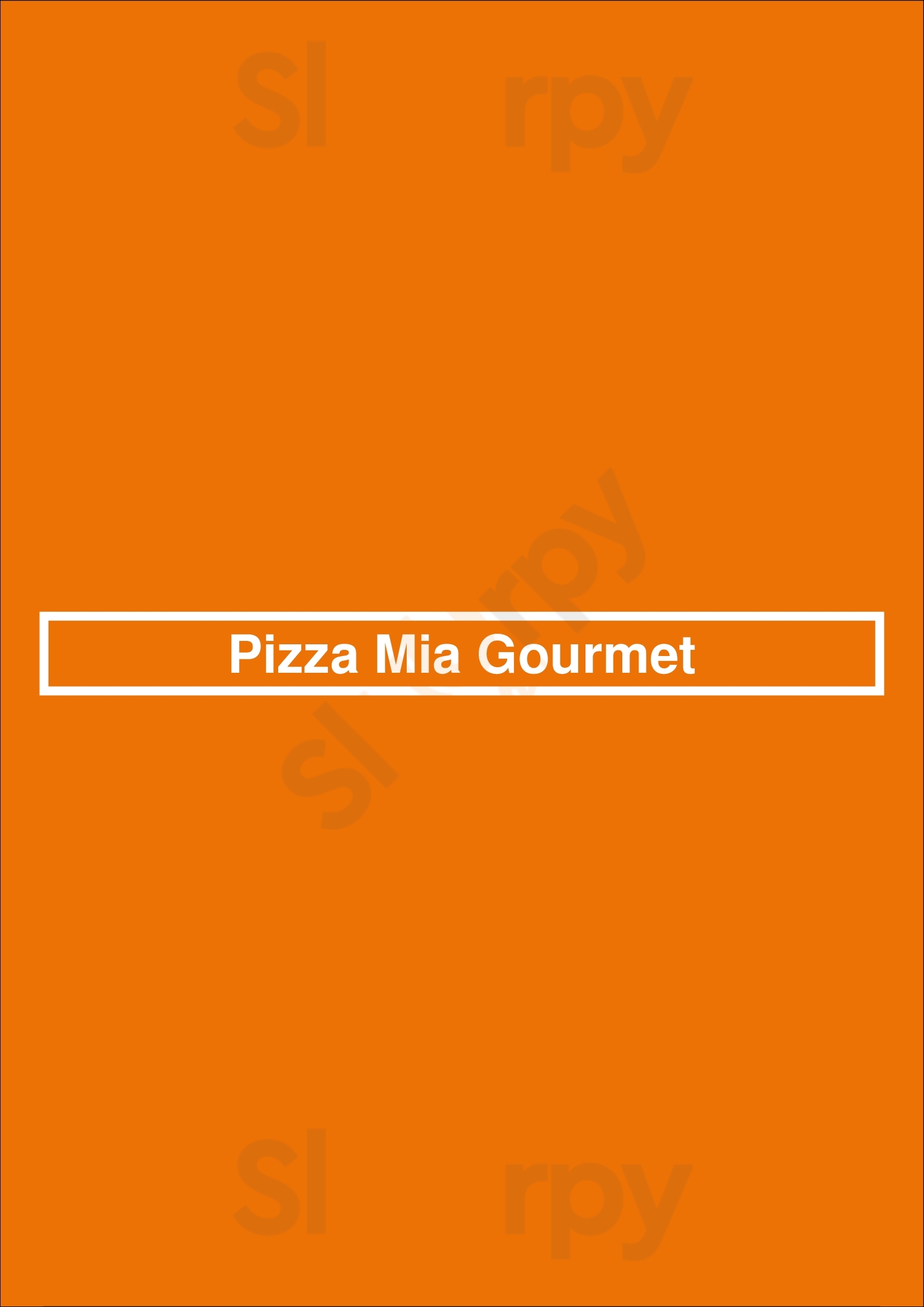 Main Menu - Pizza Mia Gourmet
