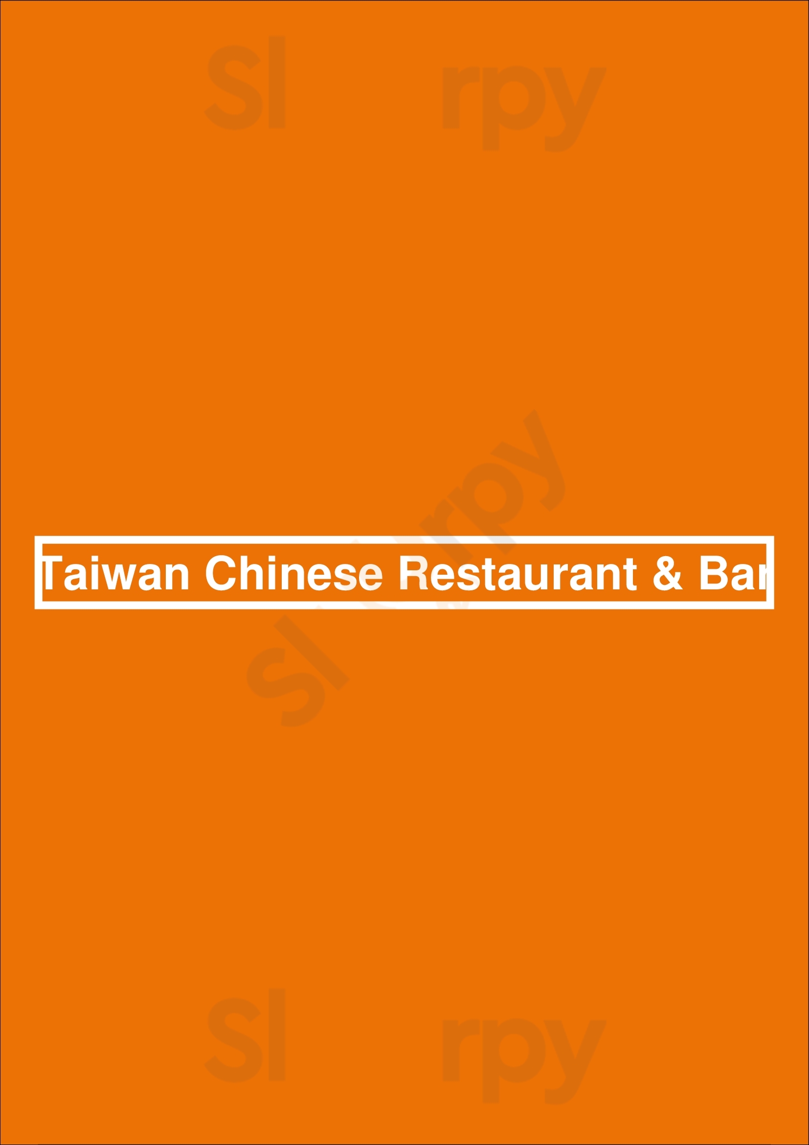 Main Menu - Taiwan Chinese Restaurant & Bar