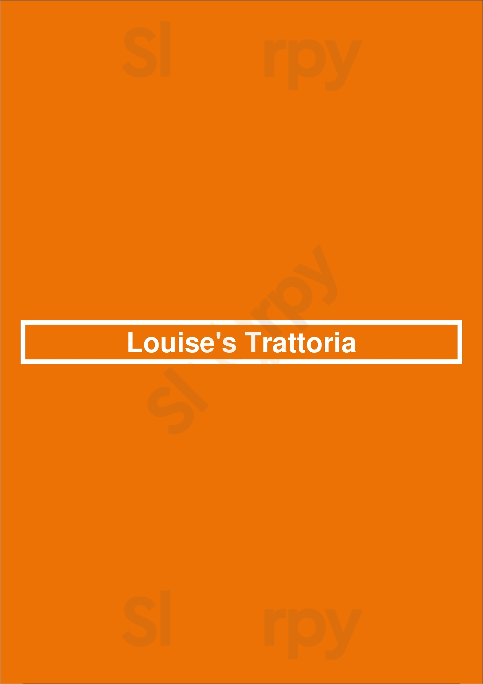 Louise's Trattoria Los Angeles Menu - 1
