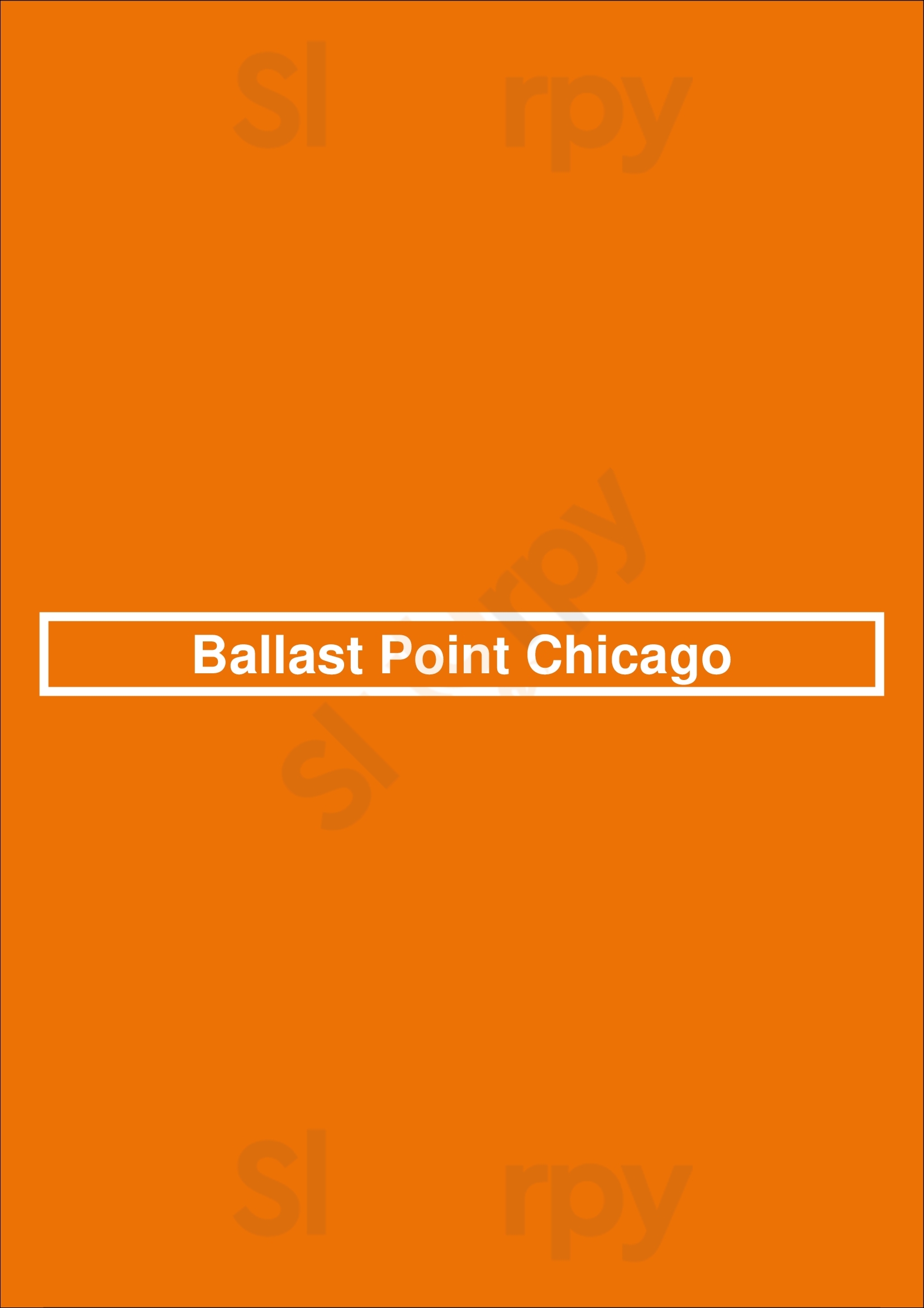 Ballast Point Chicago Chicago Menu - 1