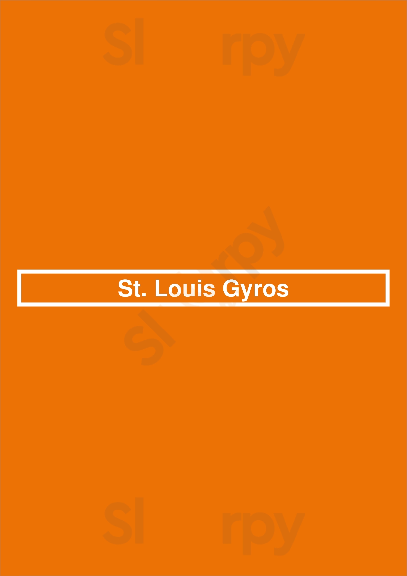 St. Louis Gyros Saint Louis Menu - 1