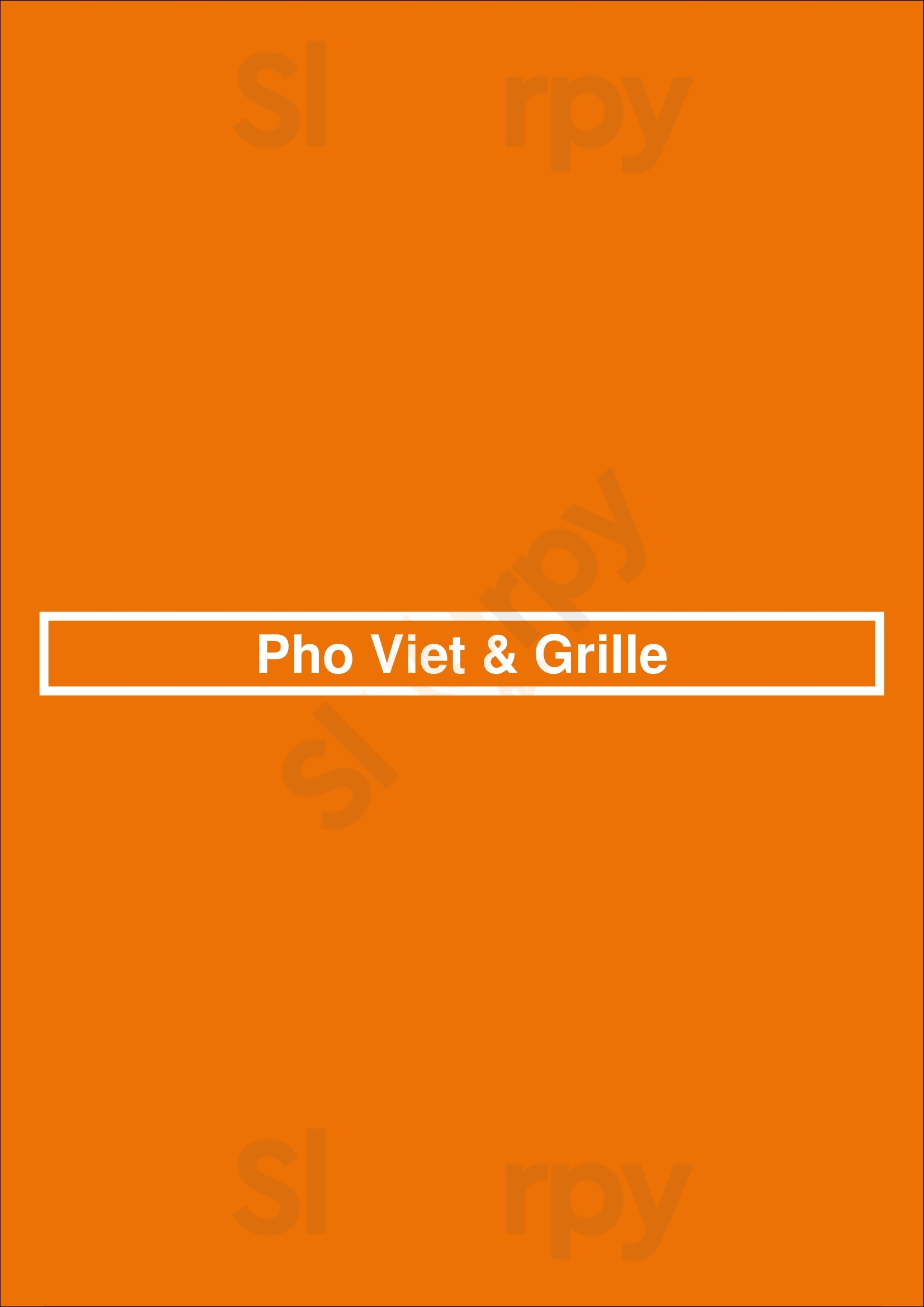 Main Menu - Pho Viet & Grille