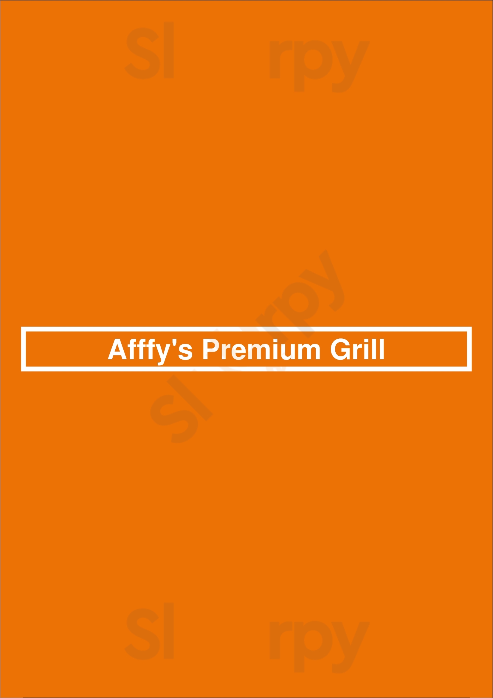 Main Menu - Afffy's Premium Grill