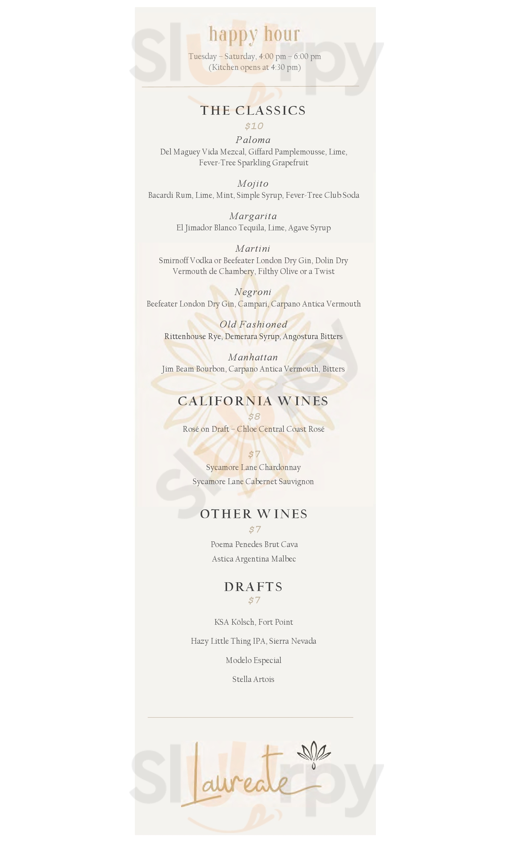 Swank Cocktail And Coffee Club San Francisco Menu - 1