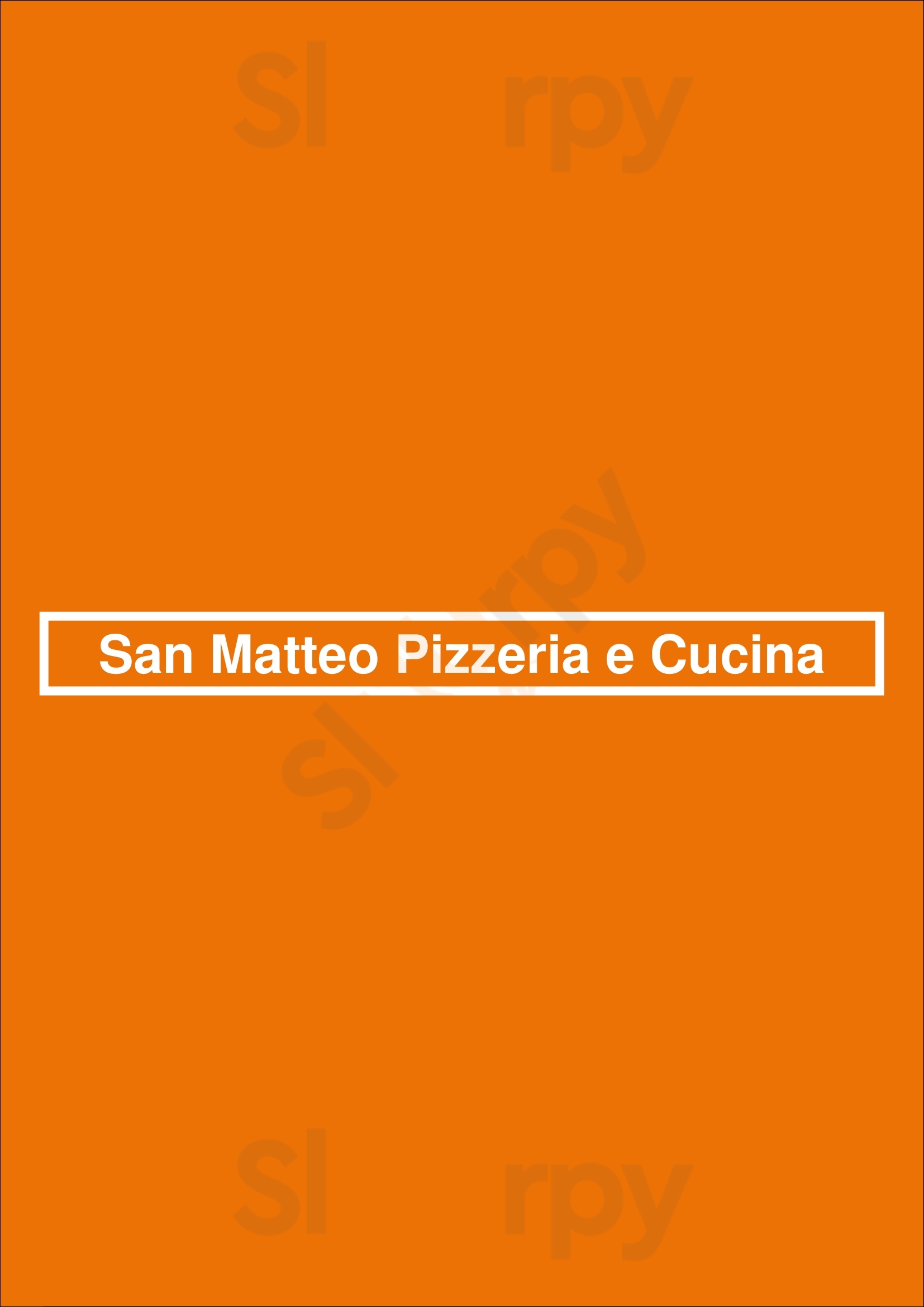 San Matteo Pizzeria E Cucina New York City Menu - 1