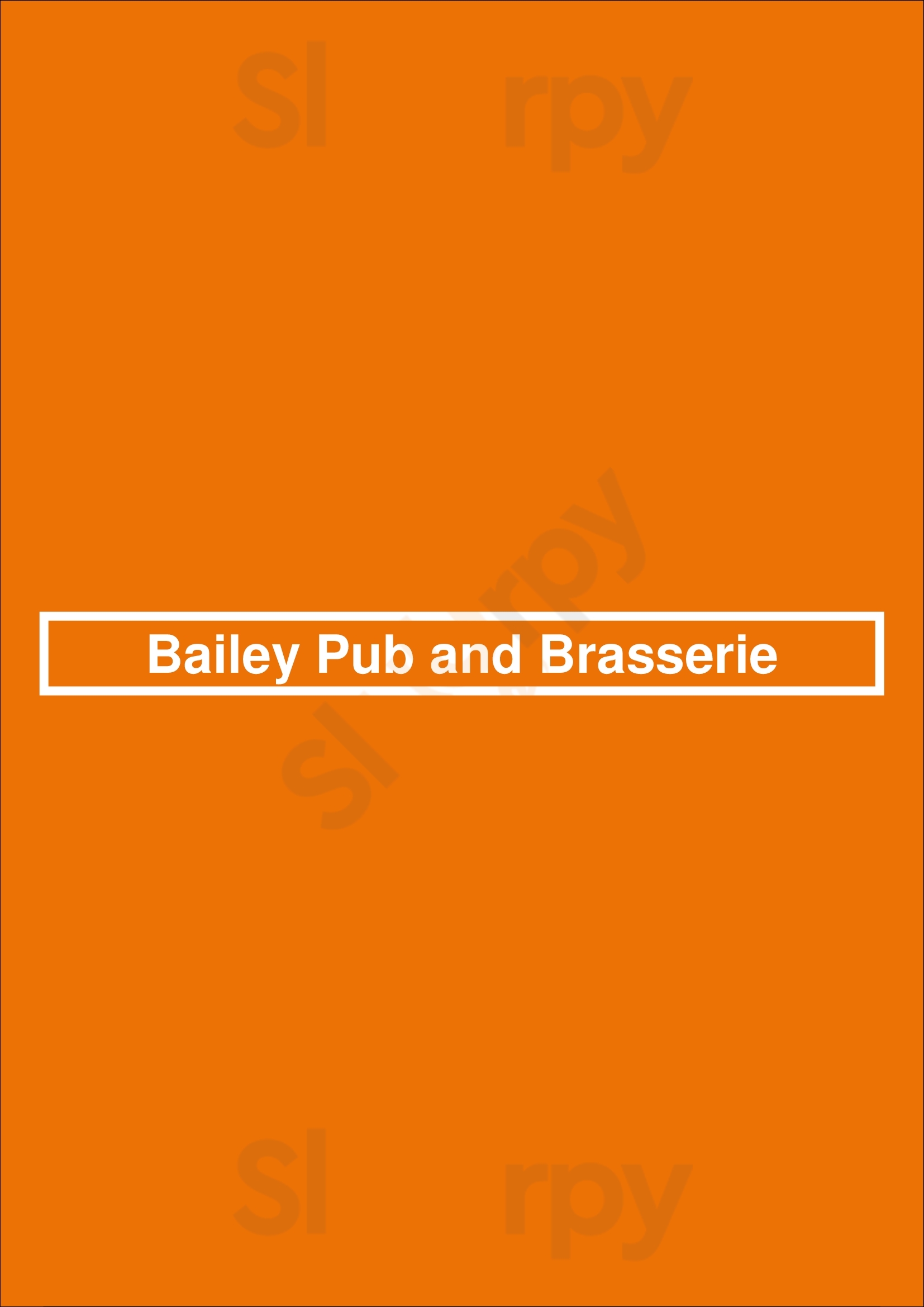 Bailey Pub And Brasserie New York City Menu - 1
