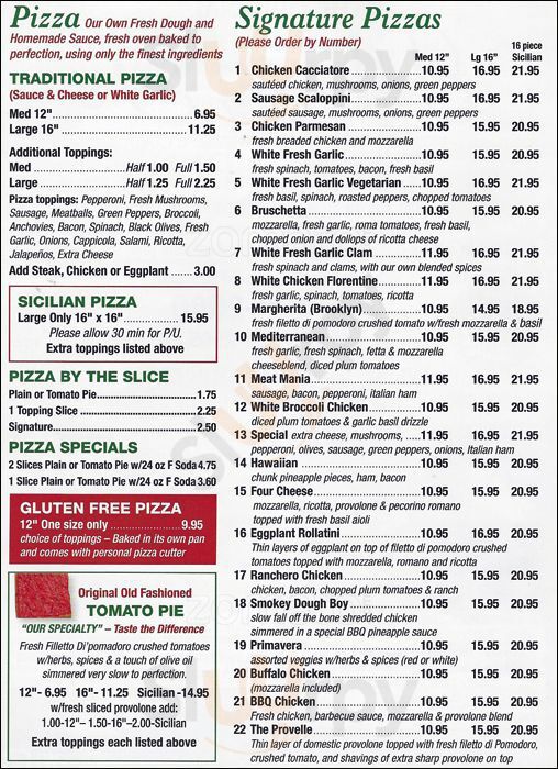 Johnny G's Famous Pizza Philadelphia Menu - 1