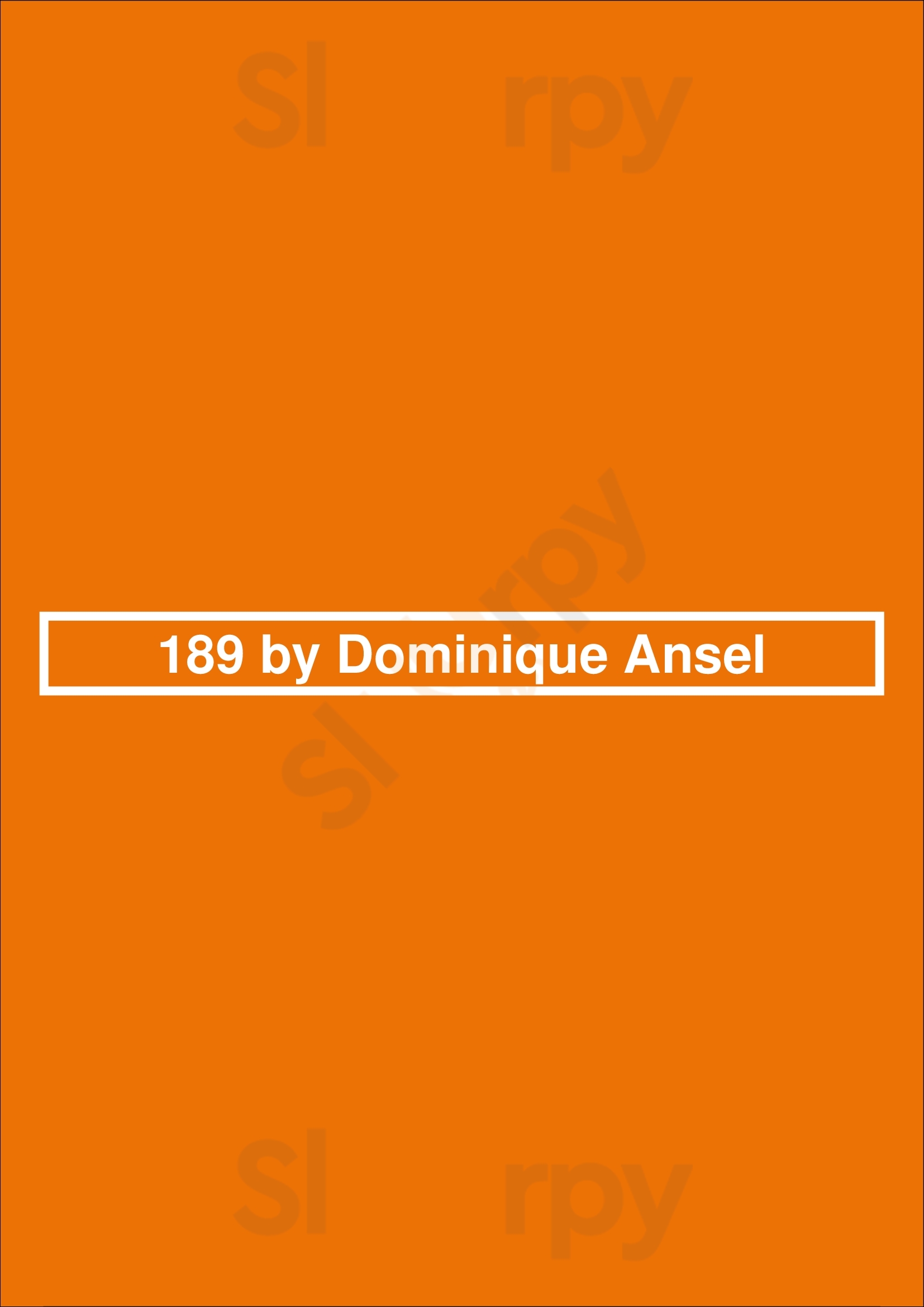 189 By Dominique Ansel Los Angeles Menu - 1