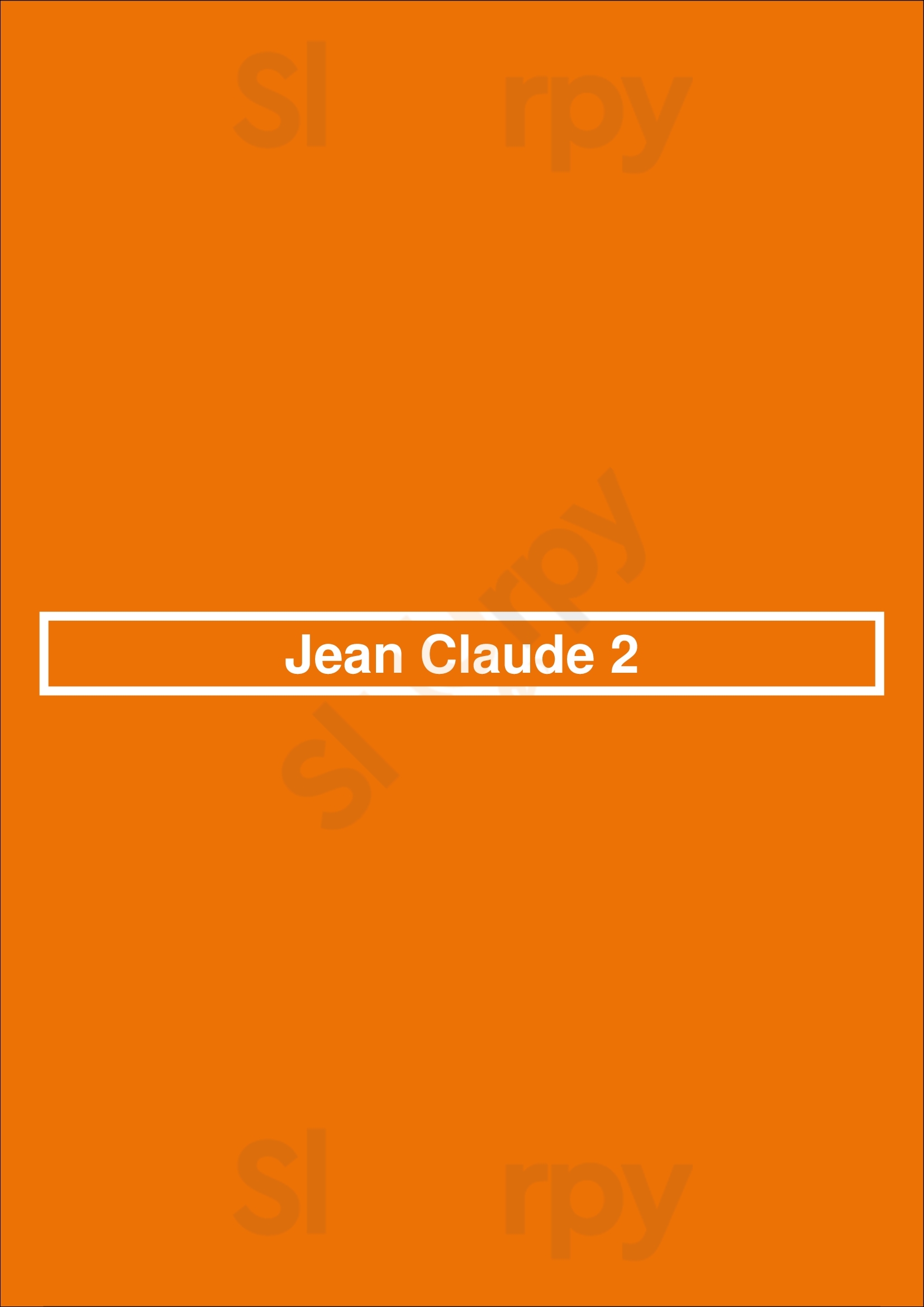 Jean Claude 2 New York City Menu - 1