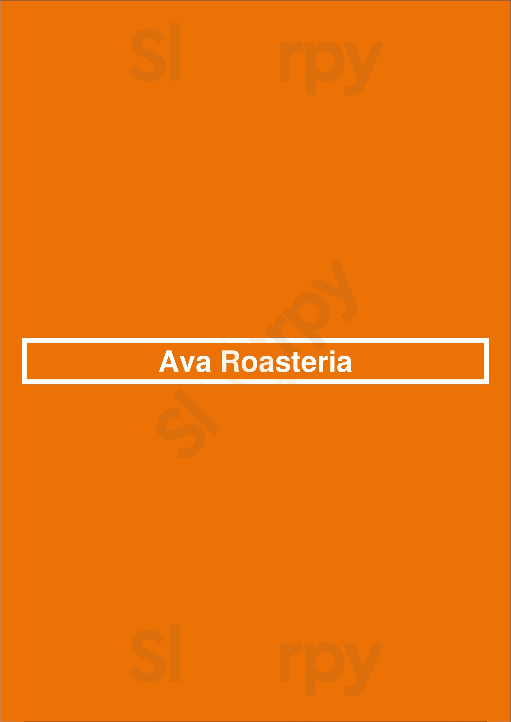 Ava Roasteria Portland Menu - 1