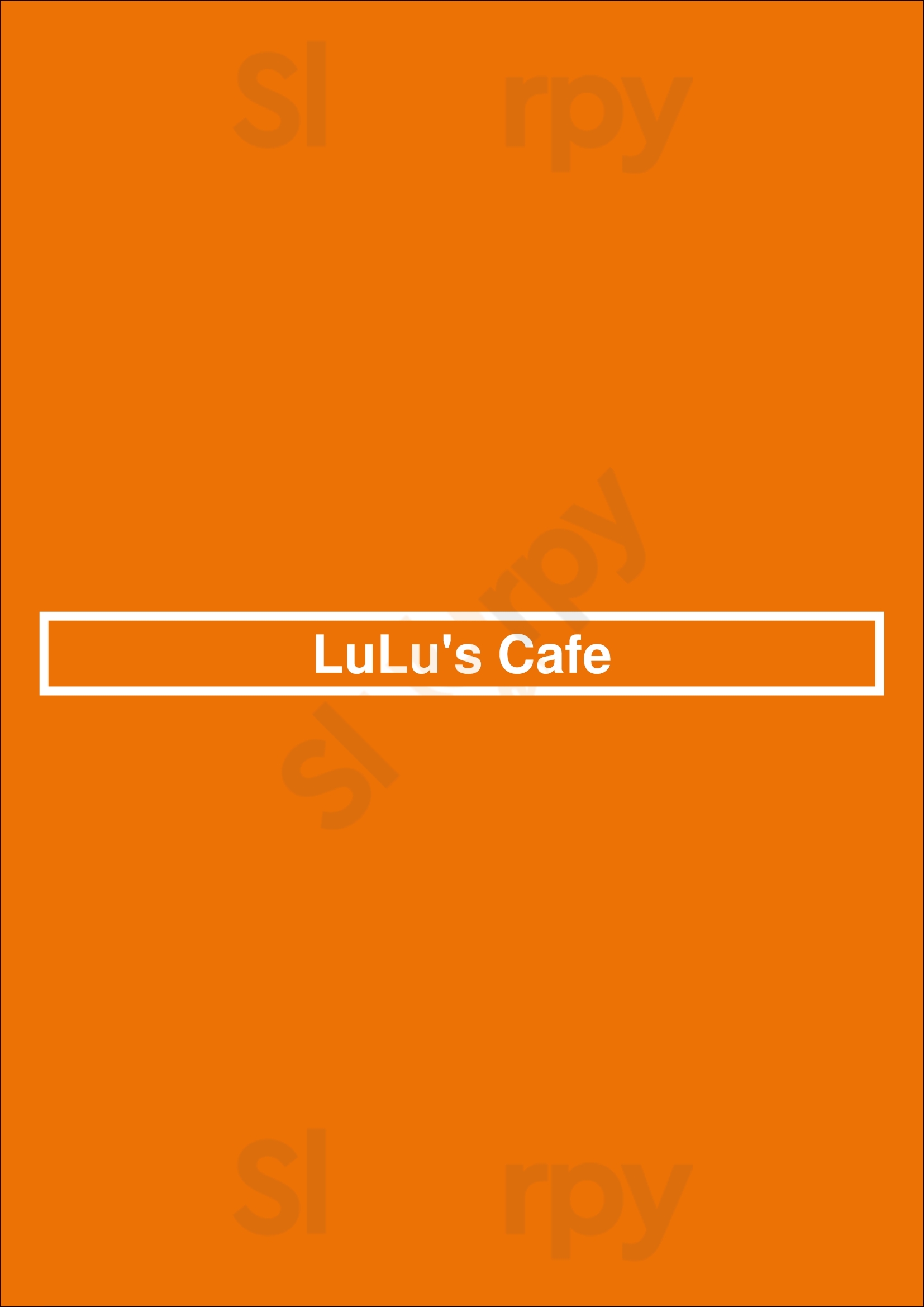 Lulu's Cafe Los Angeles Menu - 1