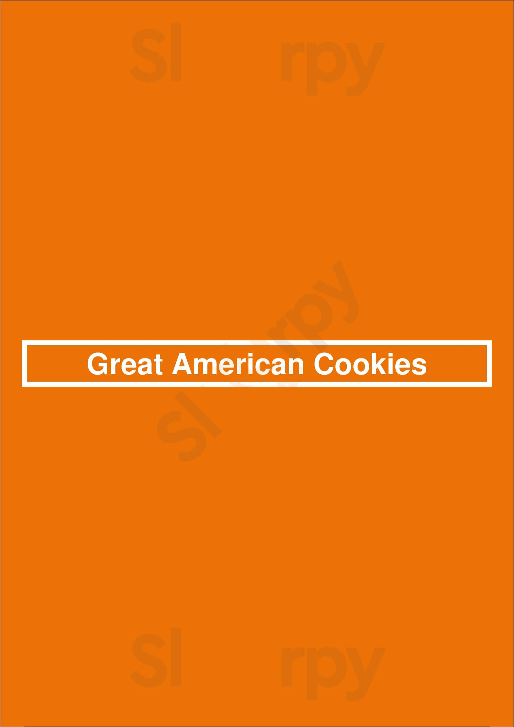 Great American Cookies San Antonio Menu - 1