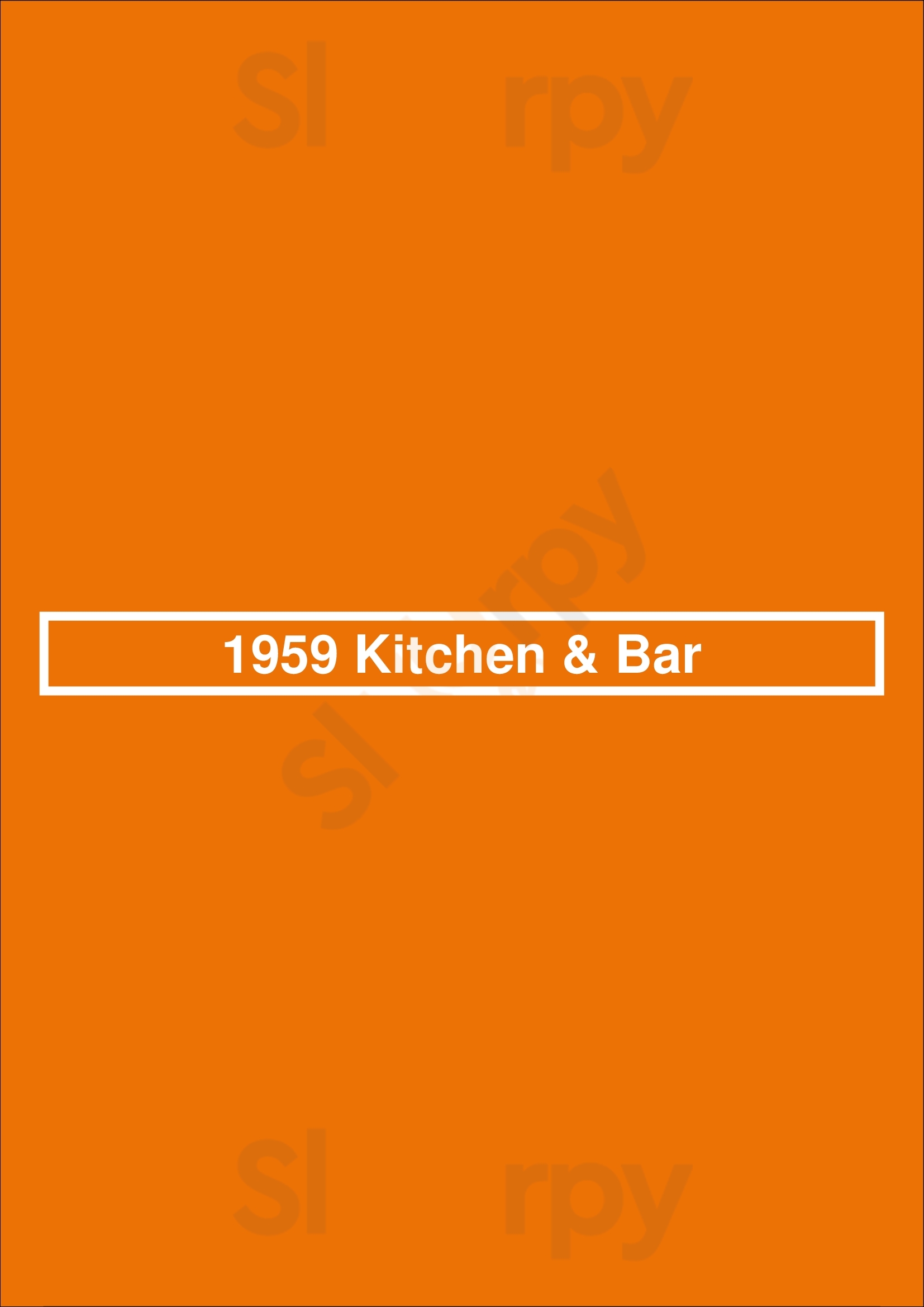1959 Kitchen & Bar Chicago Menu - 1