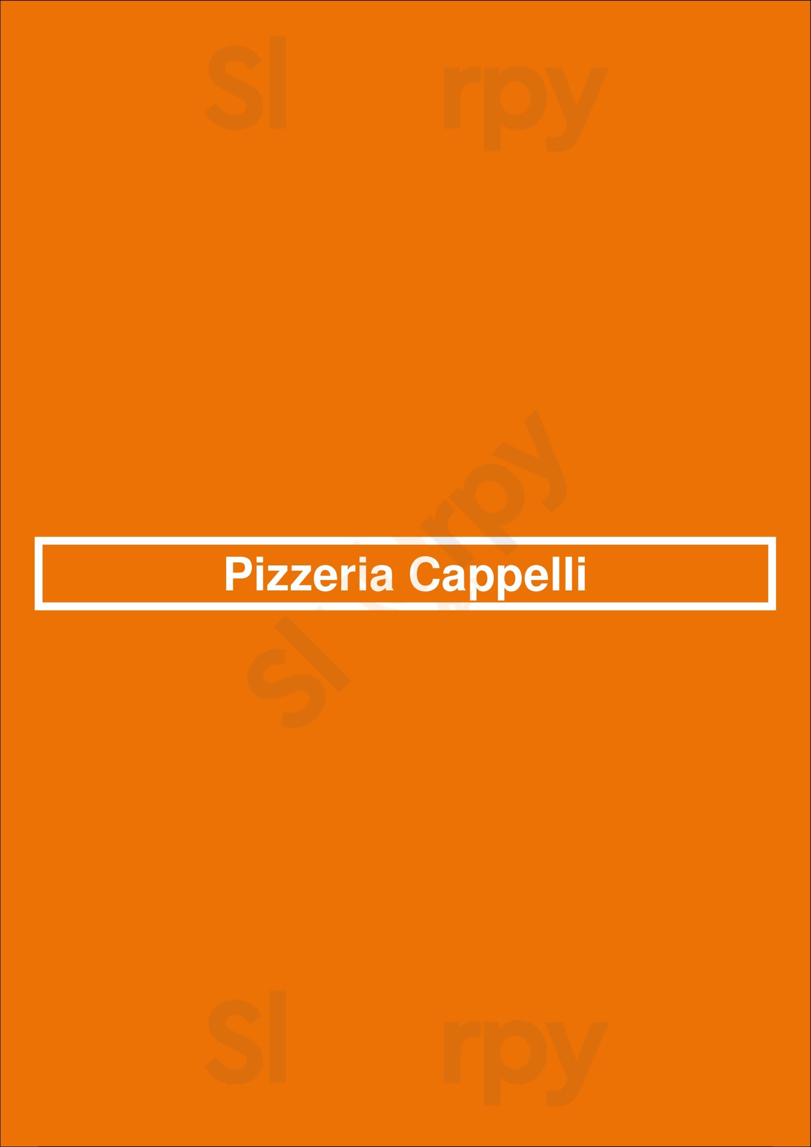 Pizzeria Cappelli Philadelphia Menu - 1