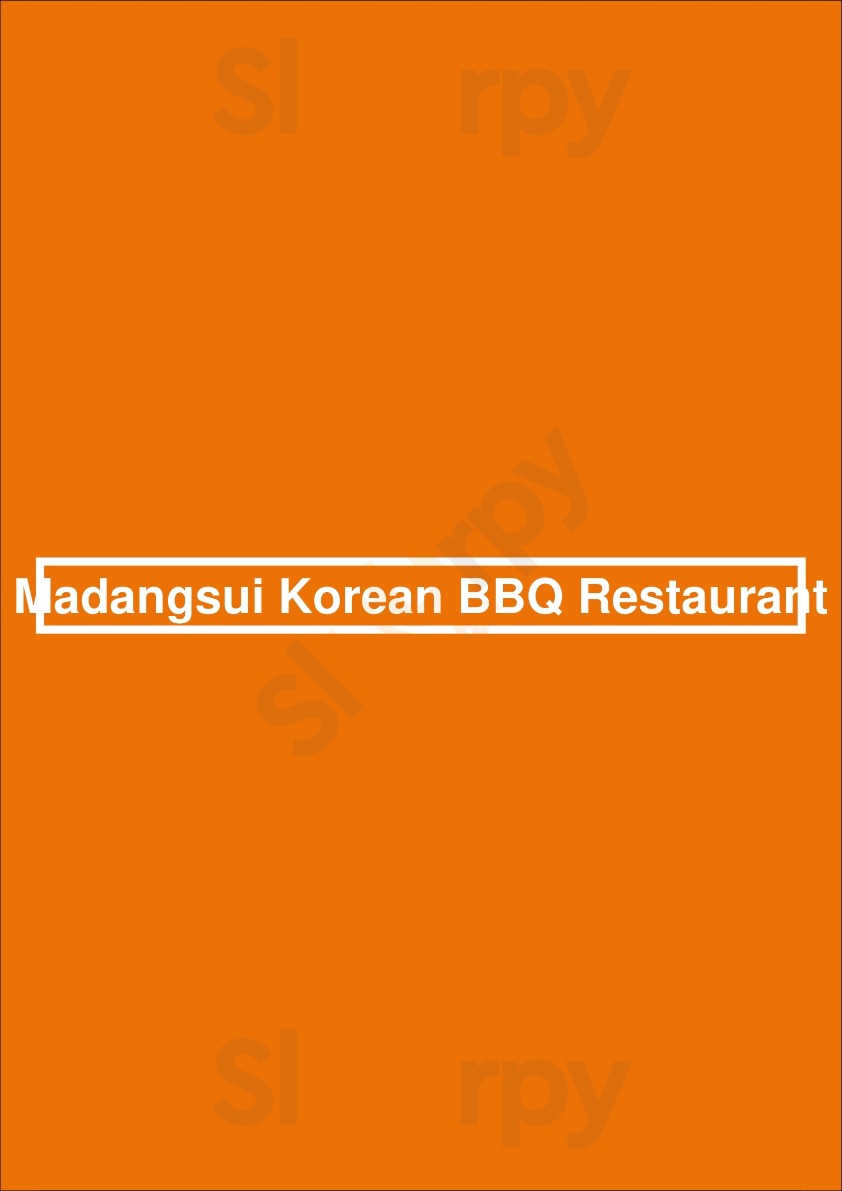 Madangsui Korean Bbq Restaurant New York City Menu - 1