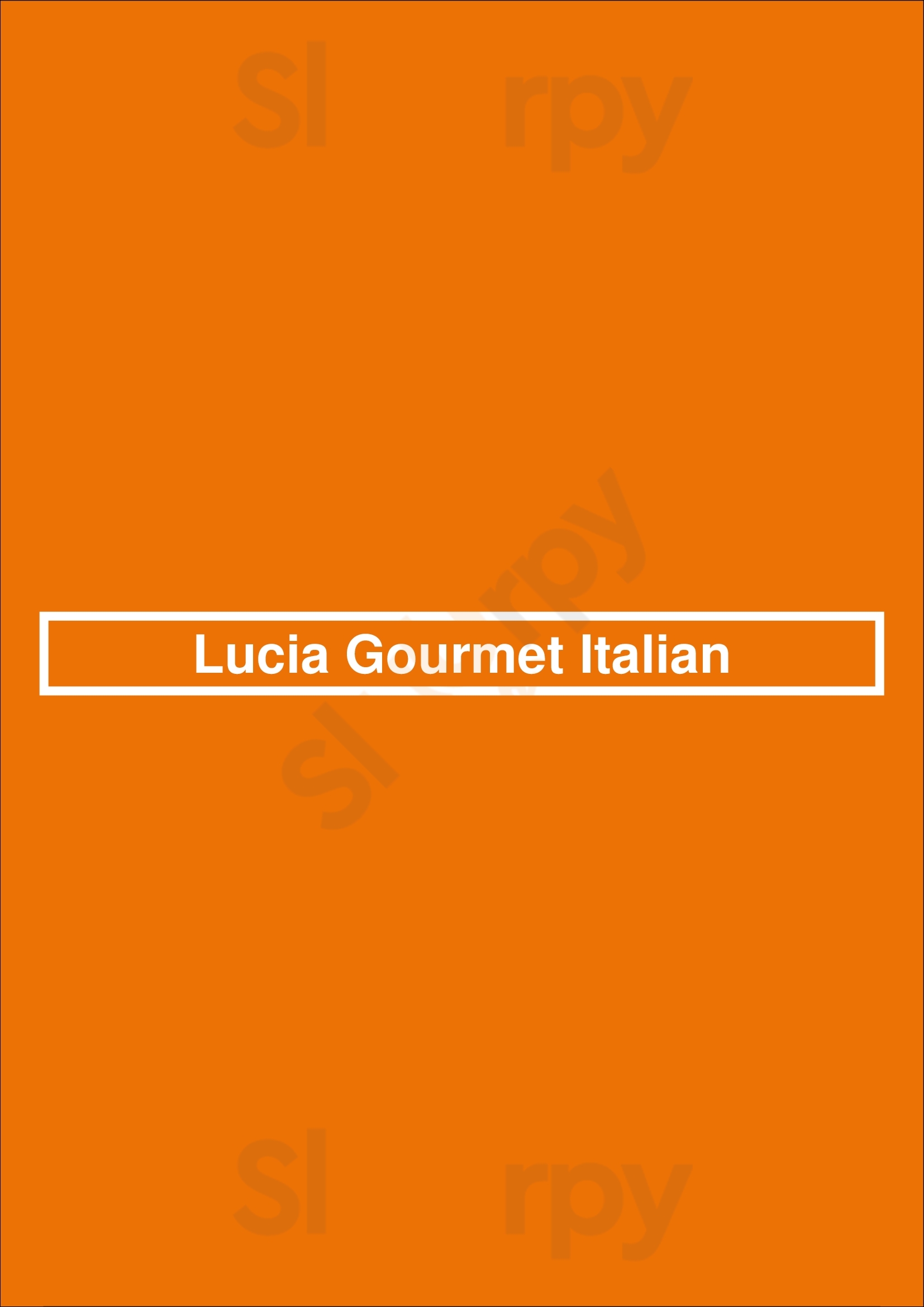 Lucia Gourmet Italian Chicago Menu - 1