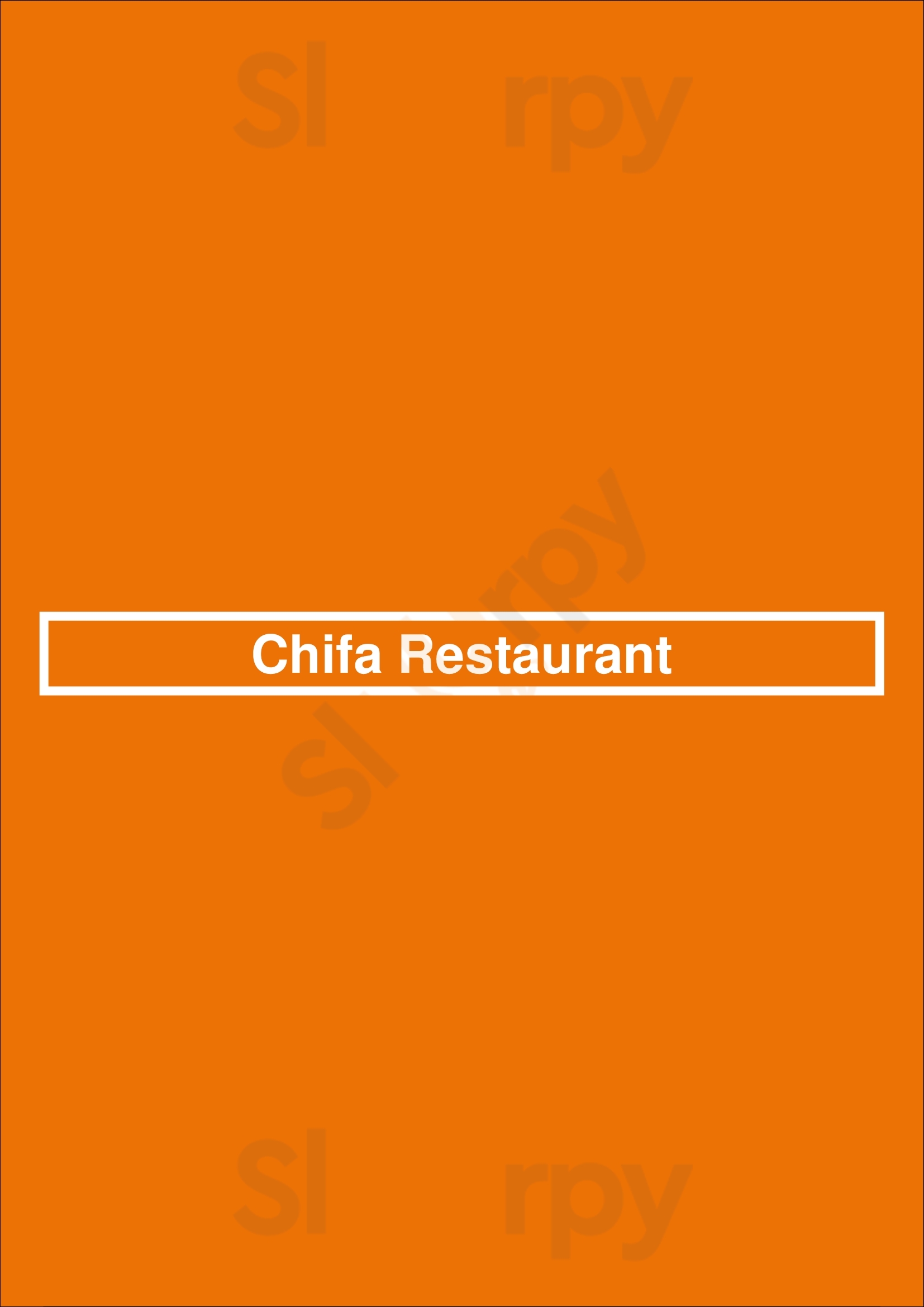Main Menu - Chifa Restaurant