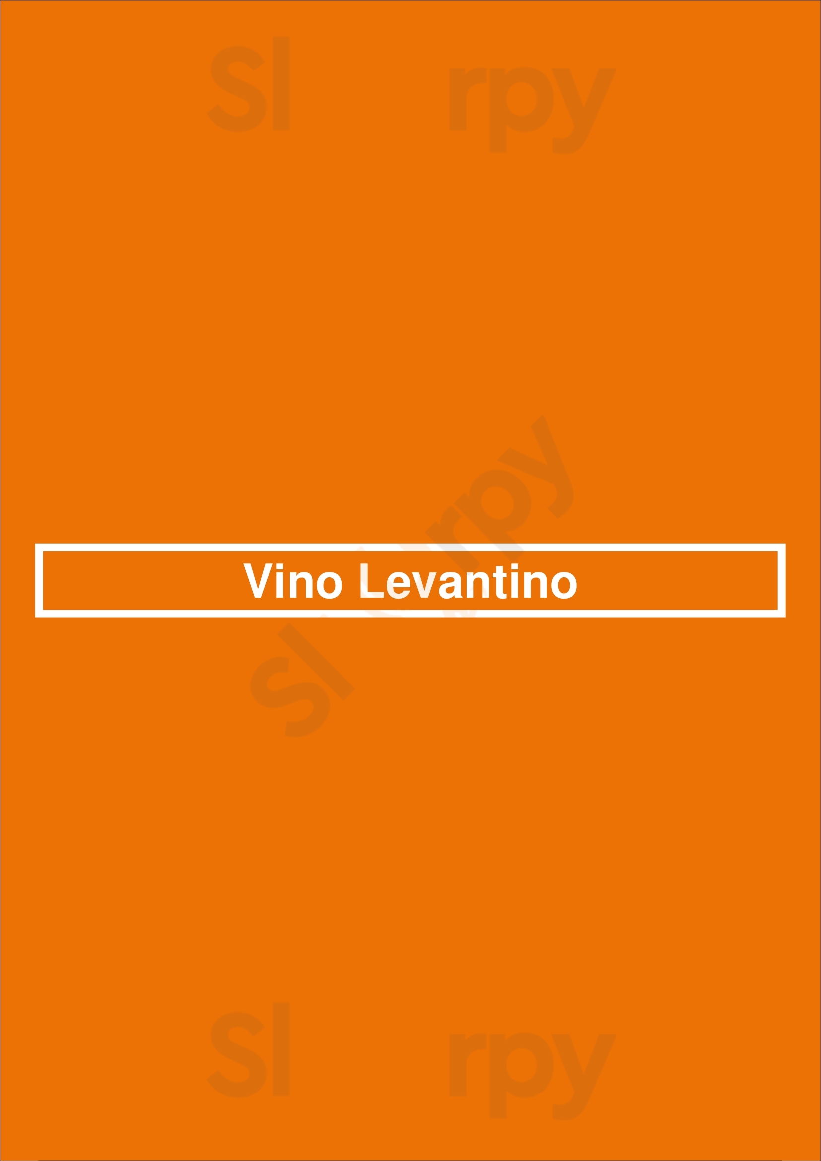 Vino Levantino New York City Menu - 1