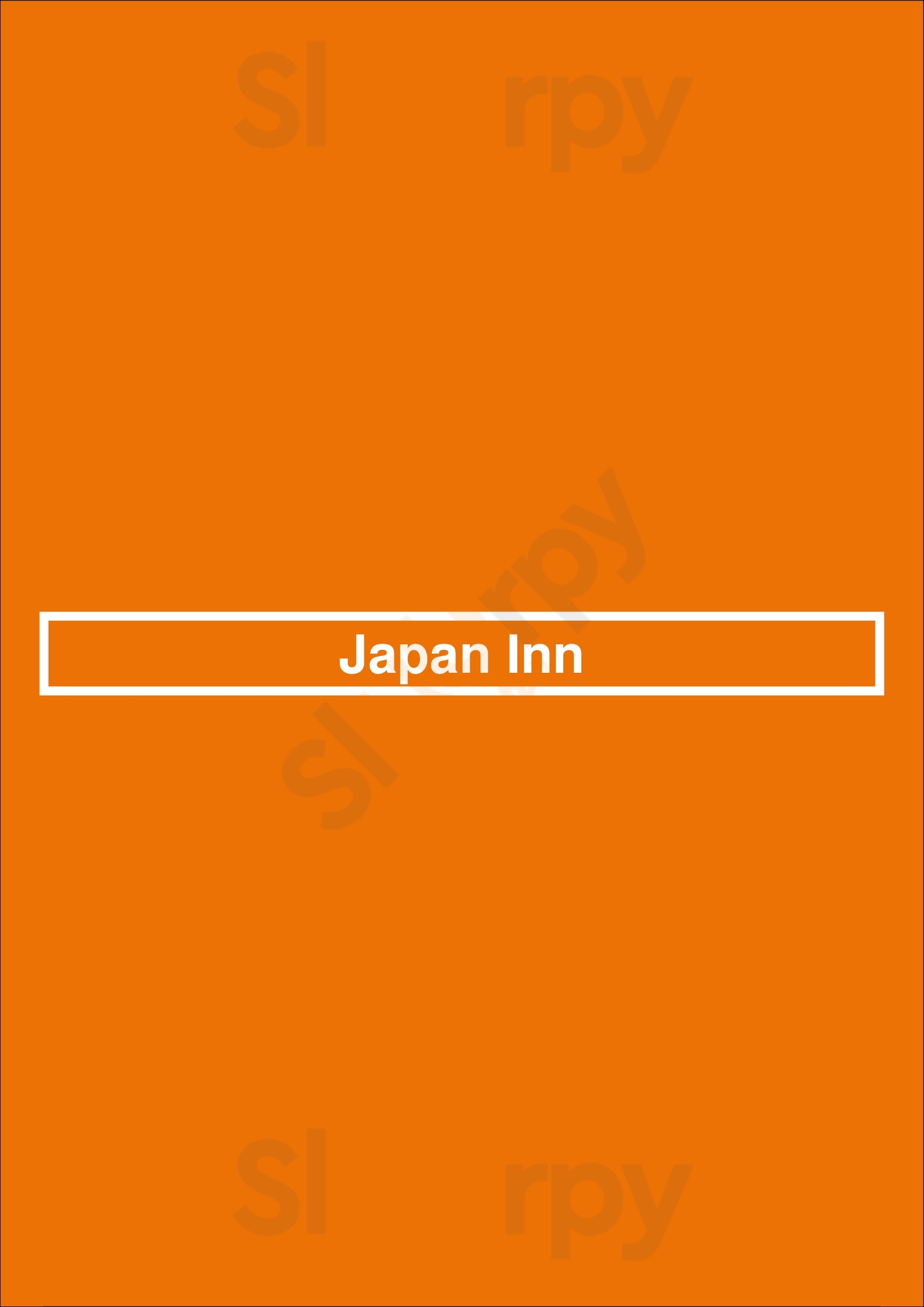 Main Menu - Japan Inn