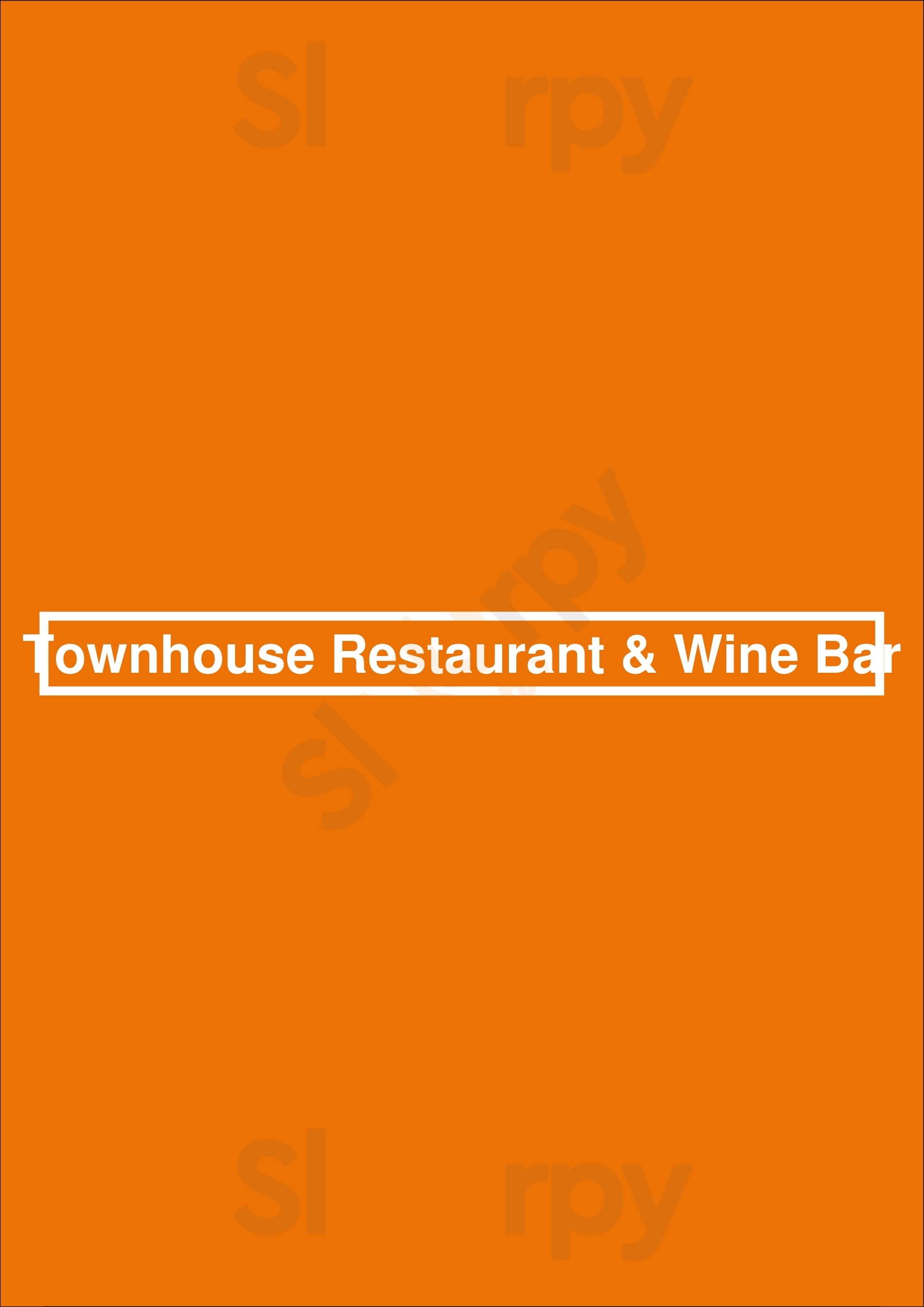 Townhouse Restaurant & Wine Bar Chicago Menu - 1