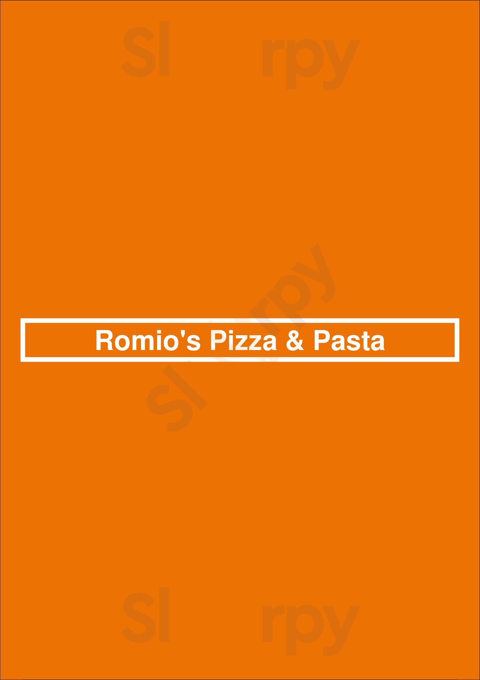 Romio's Pizza & Pasta Seattle Menu - 1